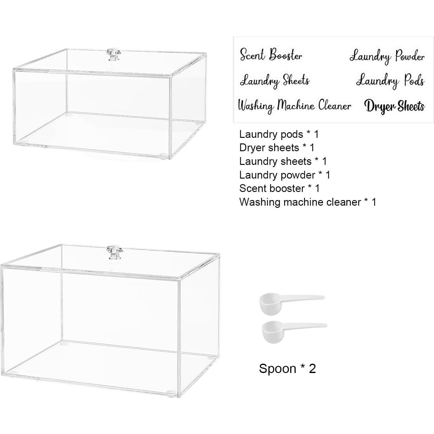 Juego de Contenedores de Lavandería VOTLEVT Acrílico 2 Piezas