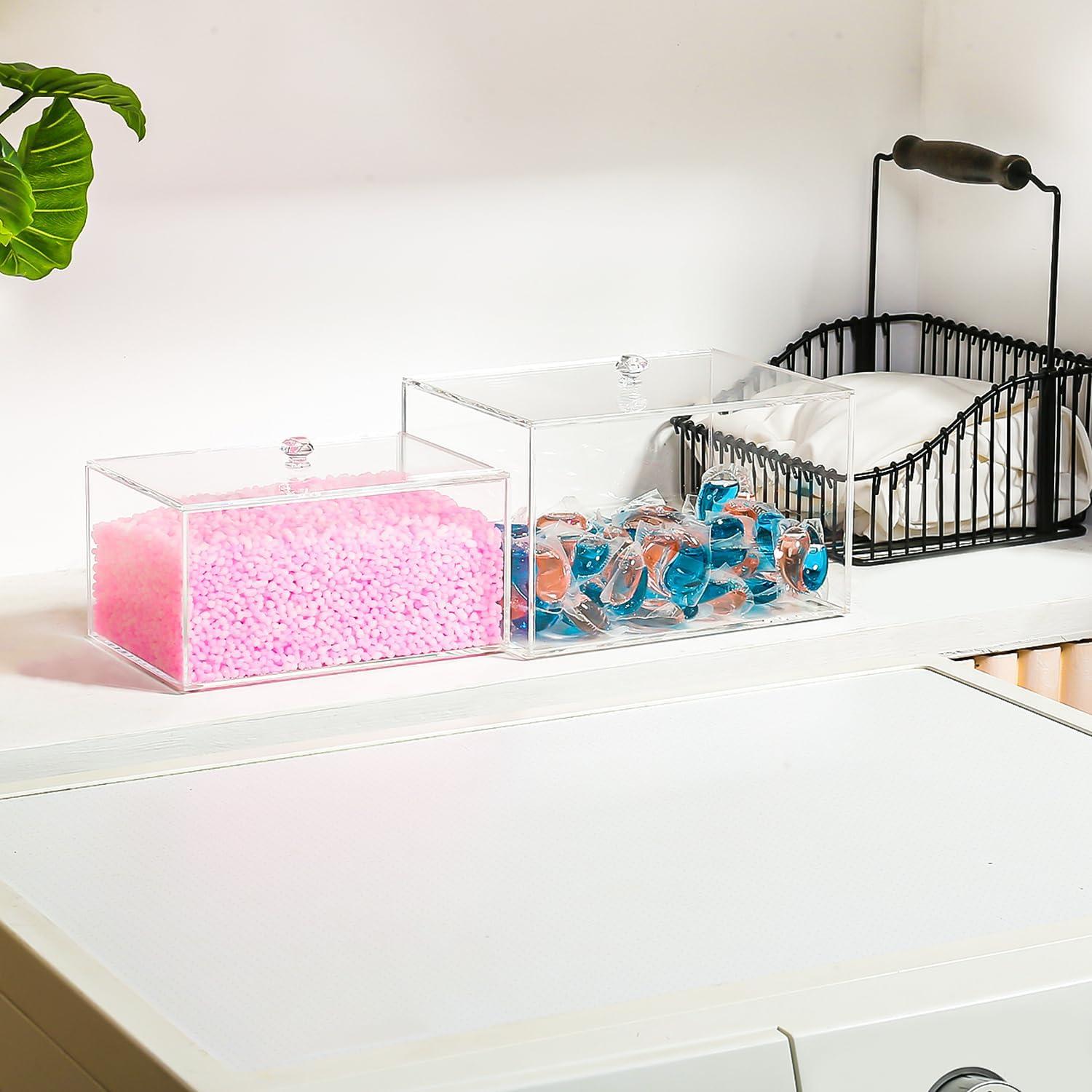 Juego de Contenedores de Lavandería VOTLEVT Acrílico 2 Piezas