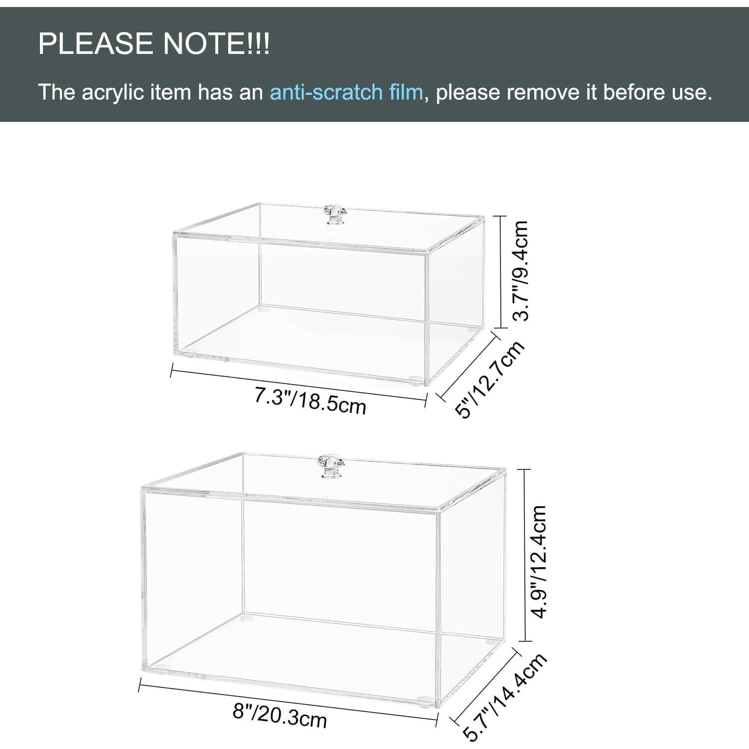 Juego de Contenedores de Lavandería VOTLEVT Acrílico 2 Piezas