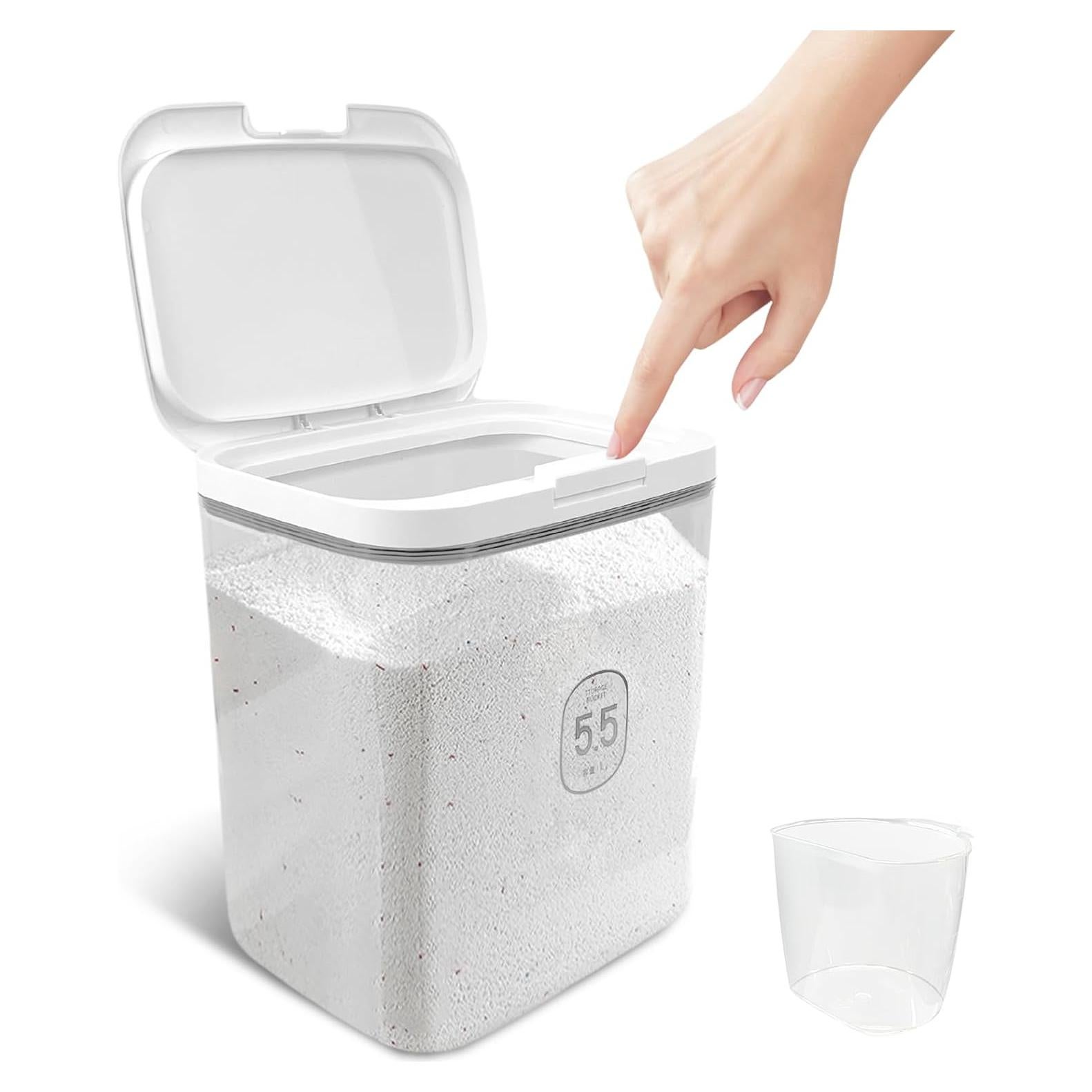 Dispensador de detergente YEXEXINM 5.5L con tapa de un toque