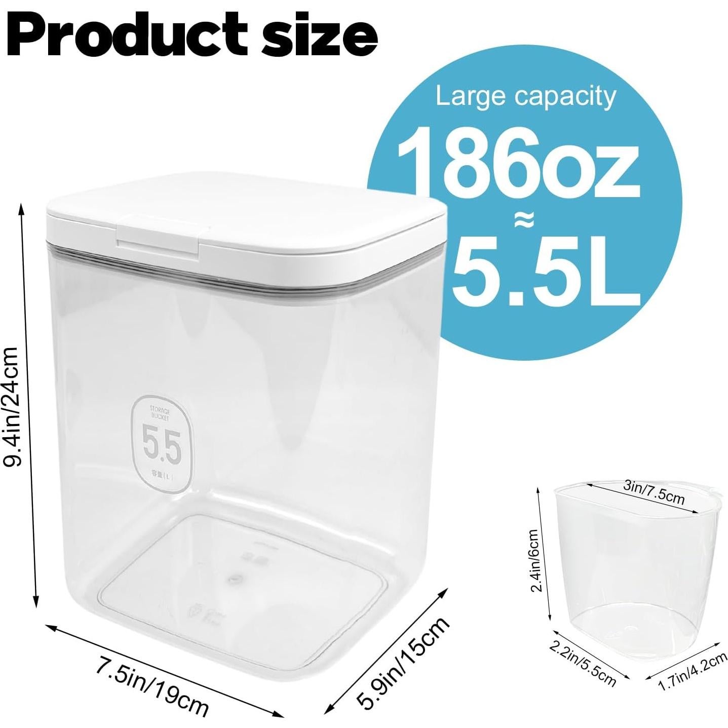 Dispensador de detergente YEXEXINM 5.5L con tapa de un toque