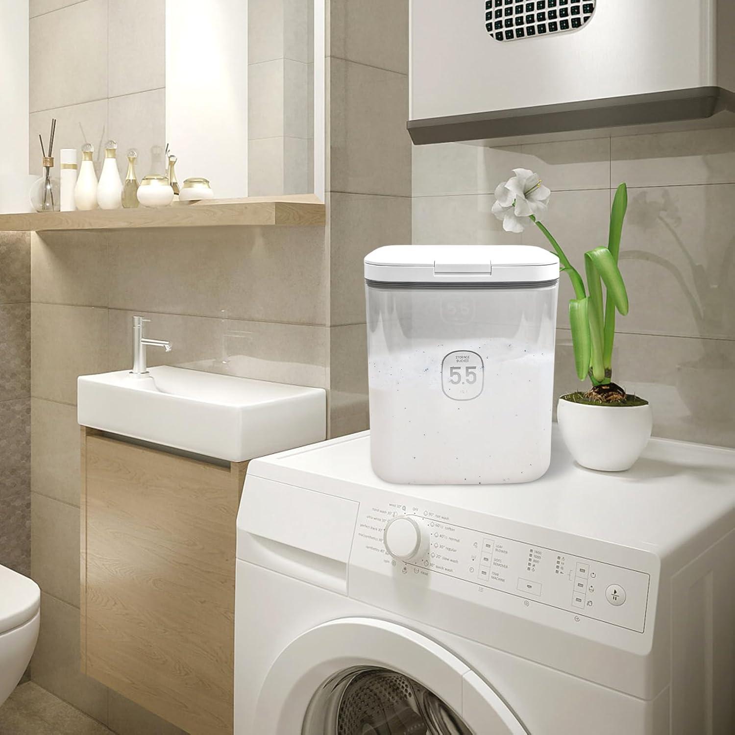 Dispensador de detergente YEXEXINM 5.5L con tapa de un toque