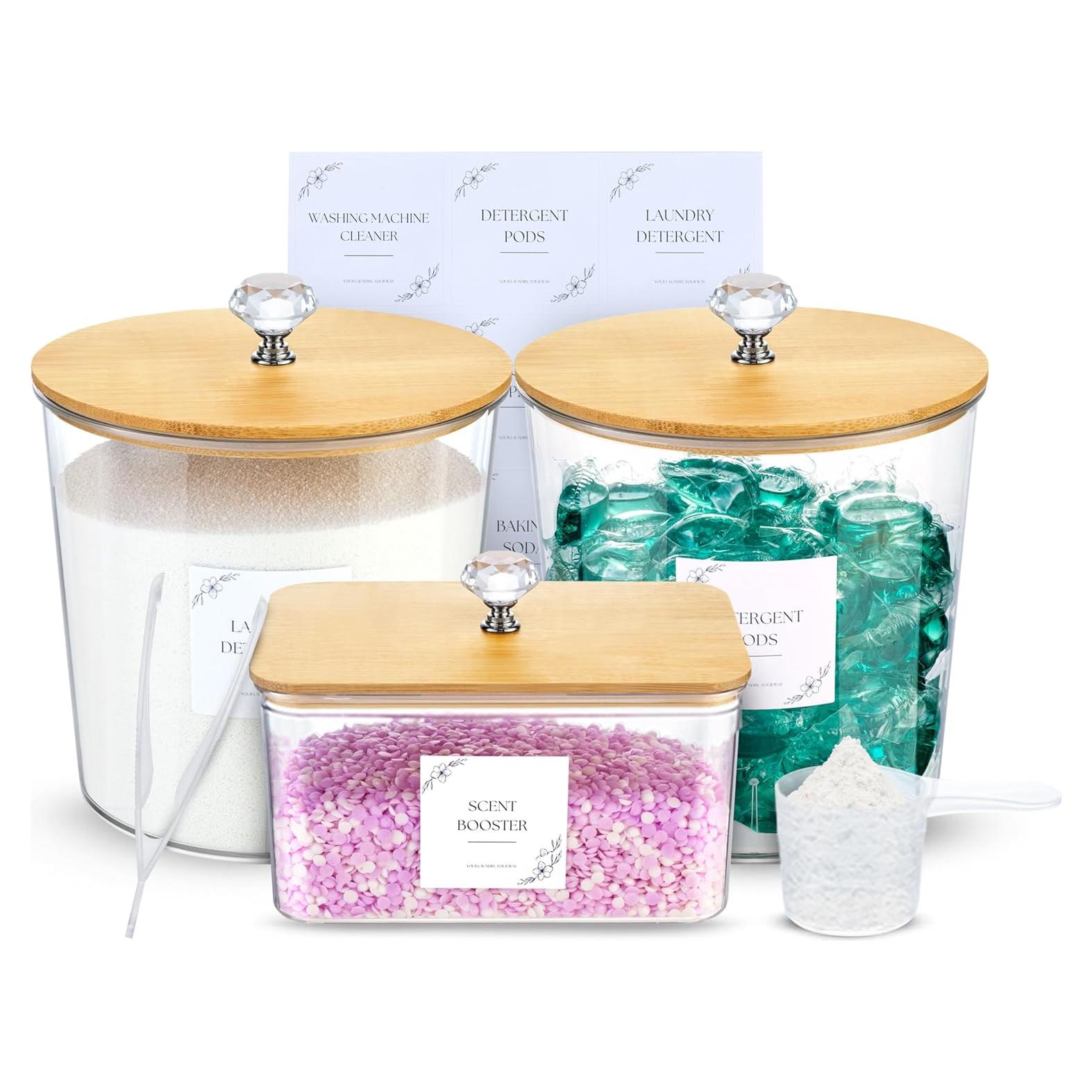 Juego de Contenedores de Lavandería BROSNOLOGY 3.8L Herméticos