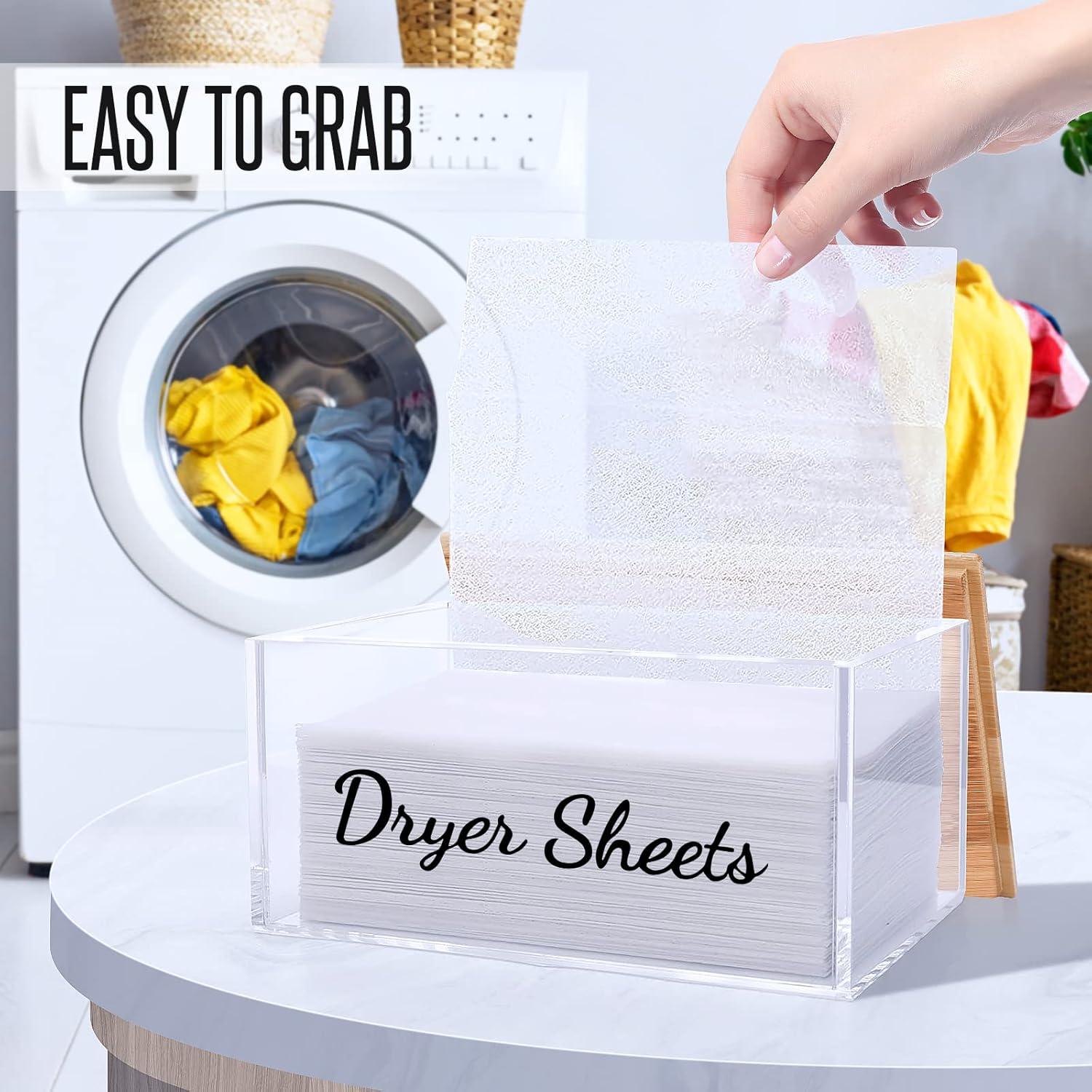 Dispensador de Hojas de Secadora JYPS Acrílico con Tapa de Bambú