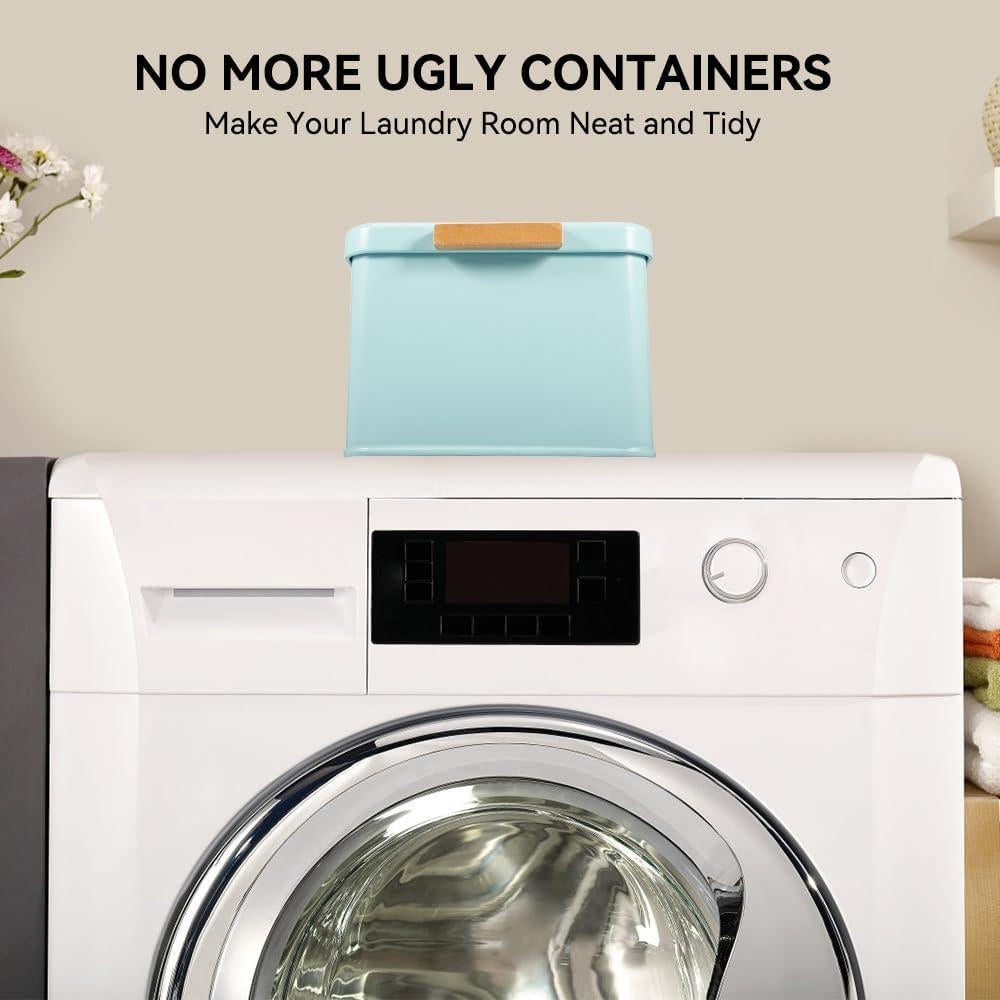 Contenedor de Pods de Lavandería Picowe Verde con Tapa de Madera