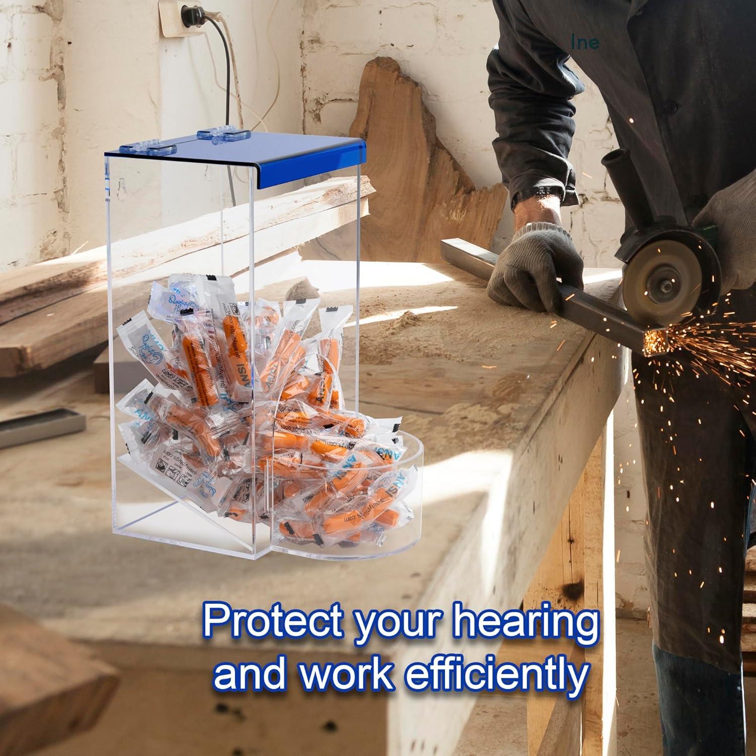 Soporte de Almacenamiento Acrílico IneVibe 26.67cm con Tapa Azul