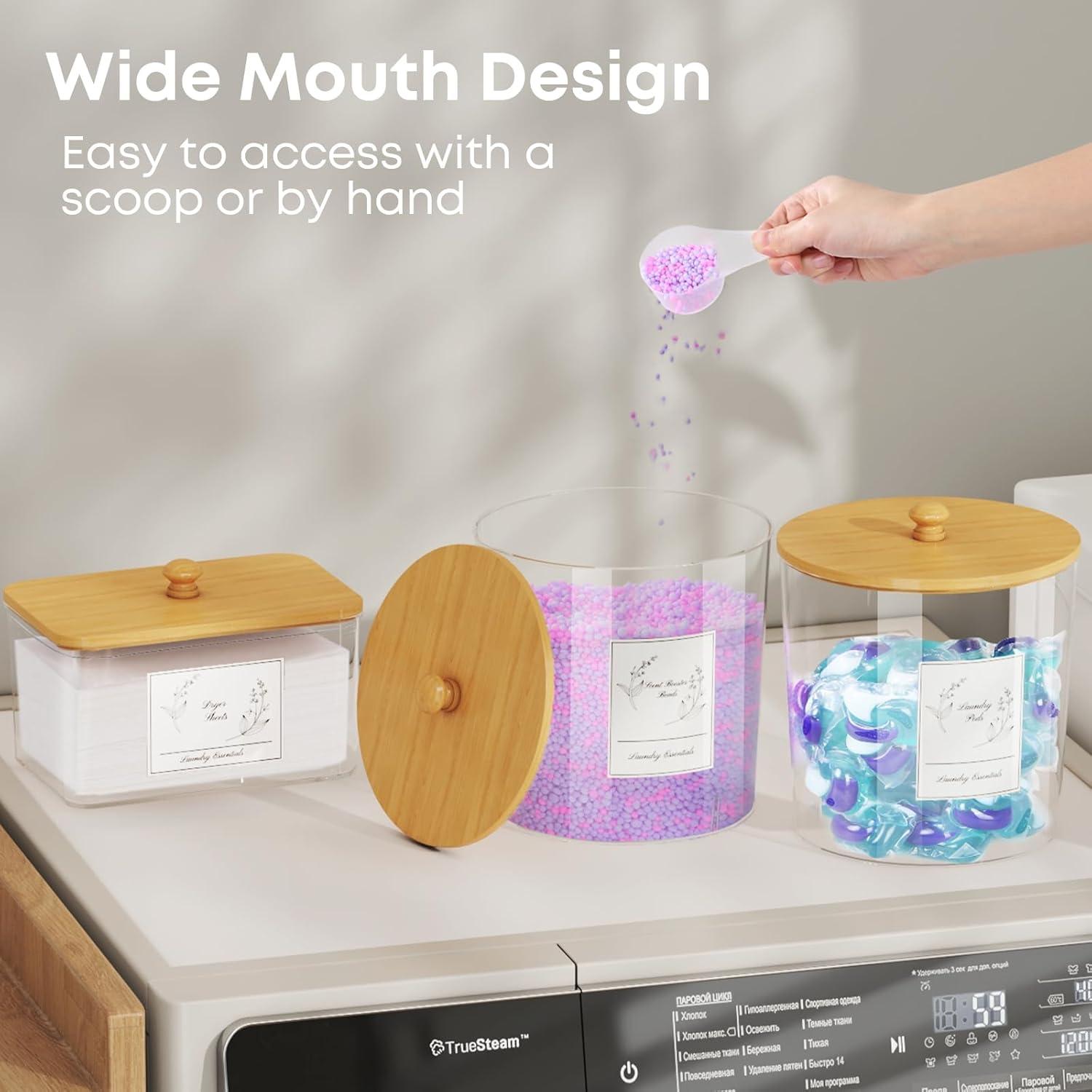 Juego de 3 Contenedores de Almacenamiento COAZEX para Lavandería