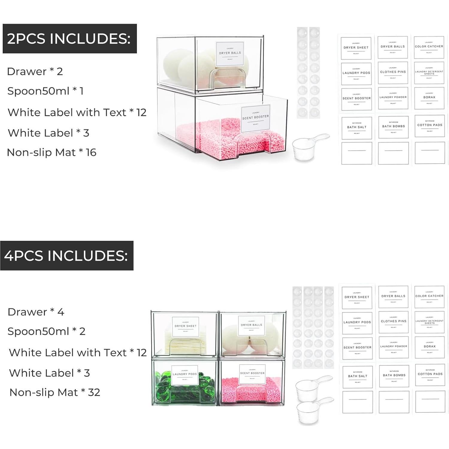 Organizadores de Almacenamiento Rolheit 2 Piezas para Lavadero