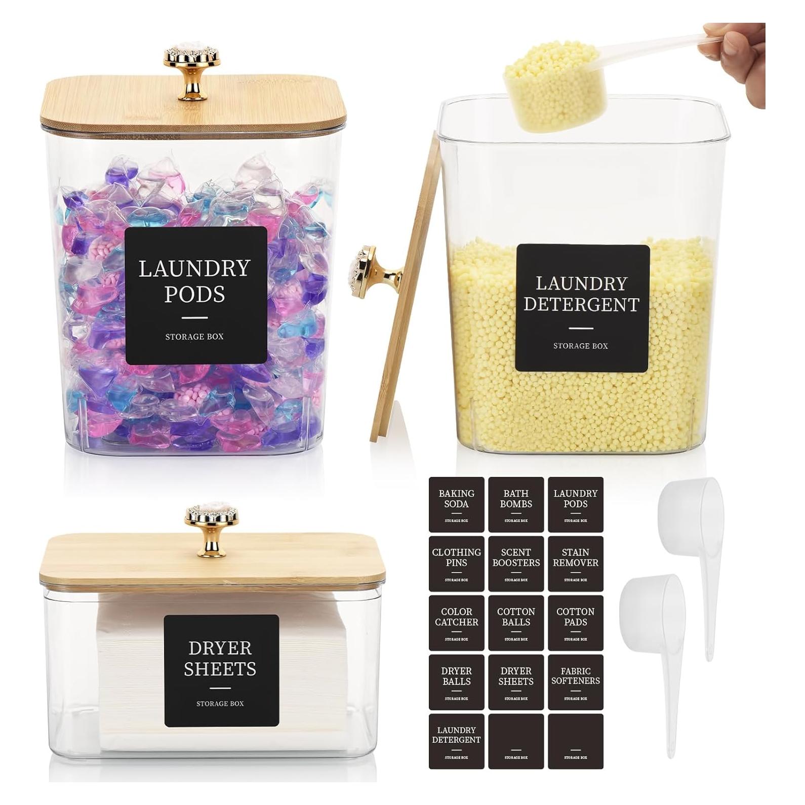 Organizadores de Lavandería GlintGath - 3 Contenedores 1.17kg