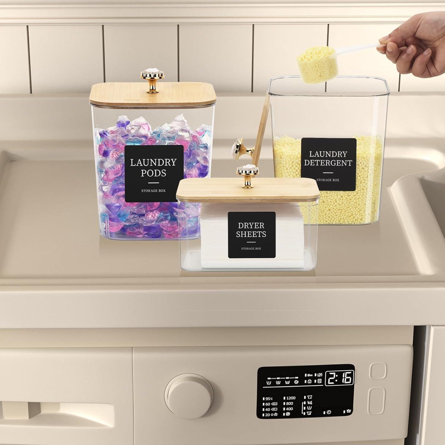 Organizadores de Lavandería GlintGath - 3 Contenedores 1.17kg