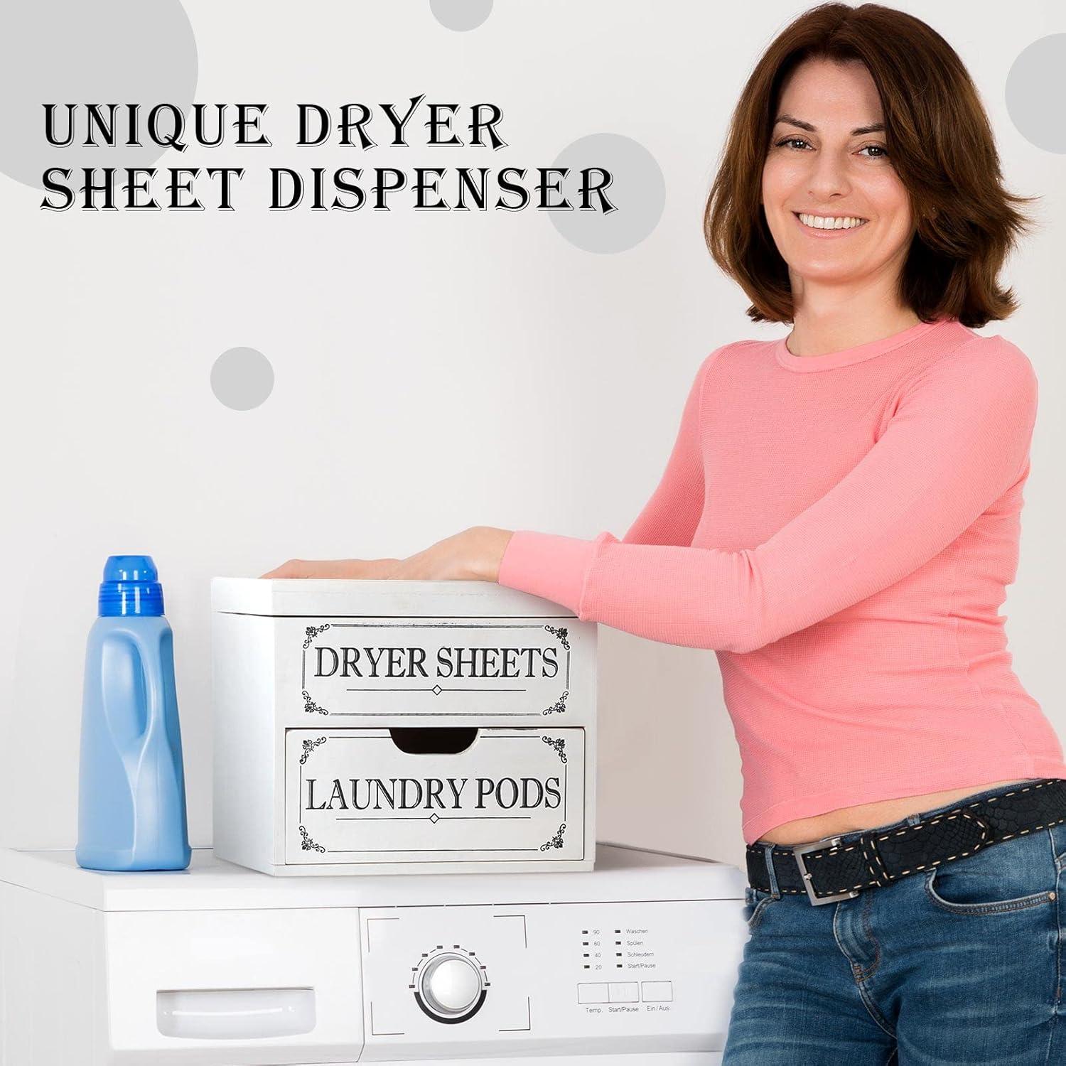 Soporte de Madera Tatuo para Hojas de Secadora Blanco 20x13x18cm