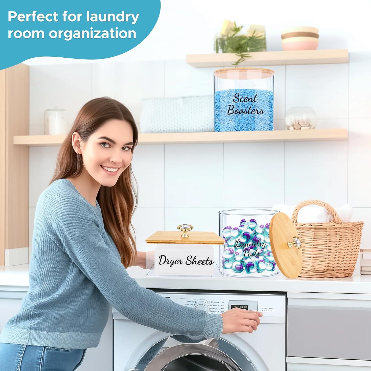 Juego de 3 Contenedores de Almacenamiento JYPS para Lavandería