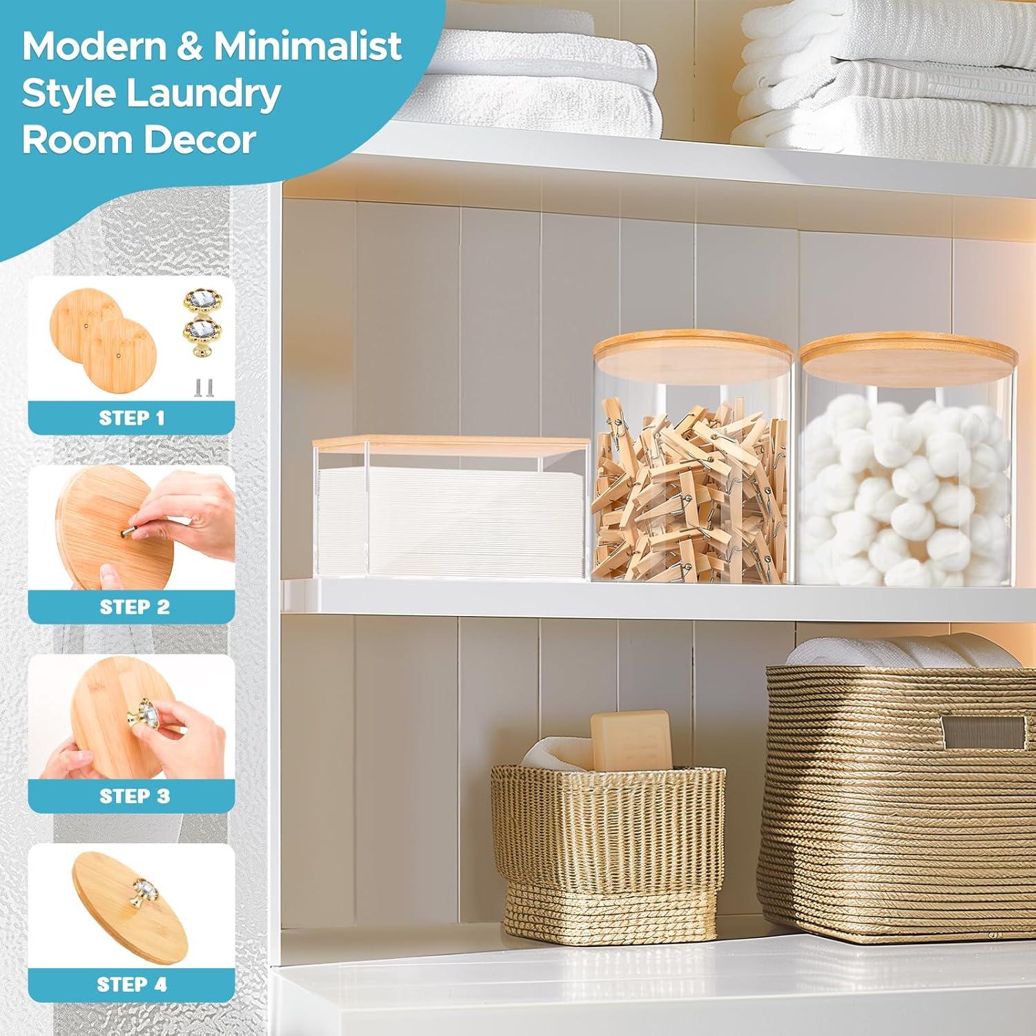 Juego de 3 Contenedores de Almacenamiento JYPS para Lavandería