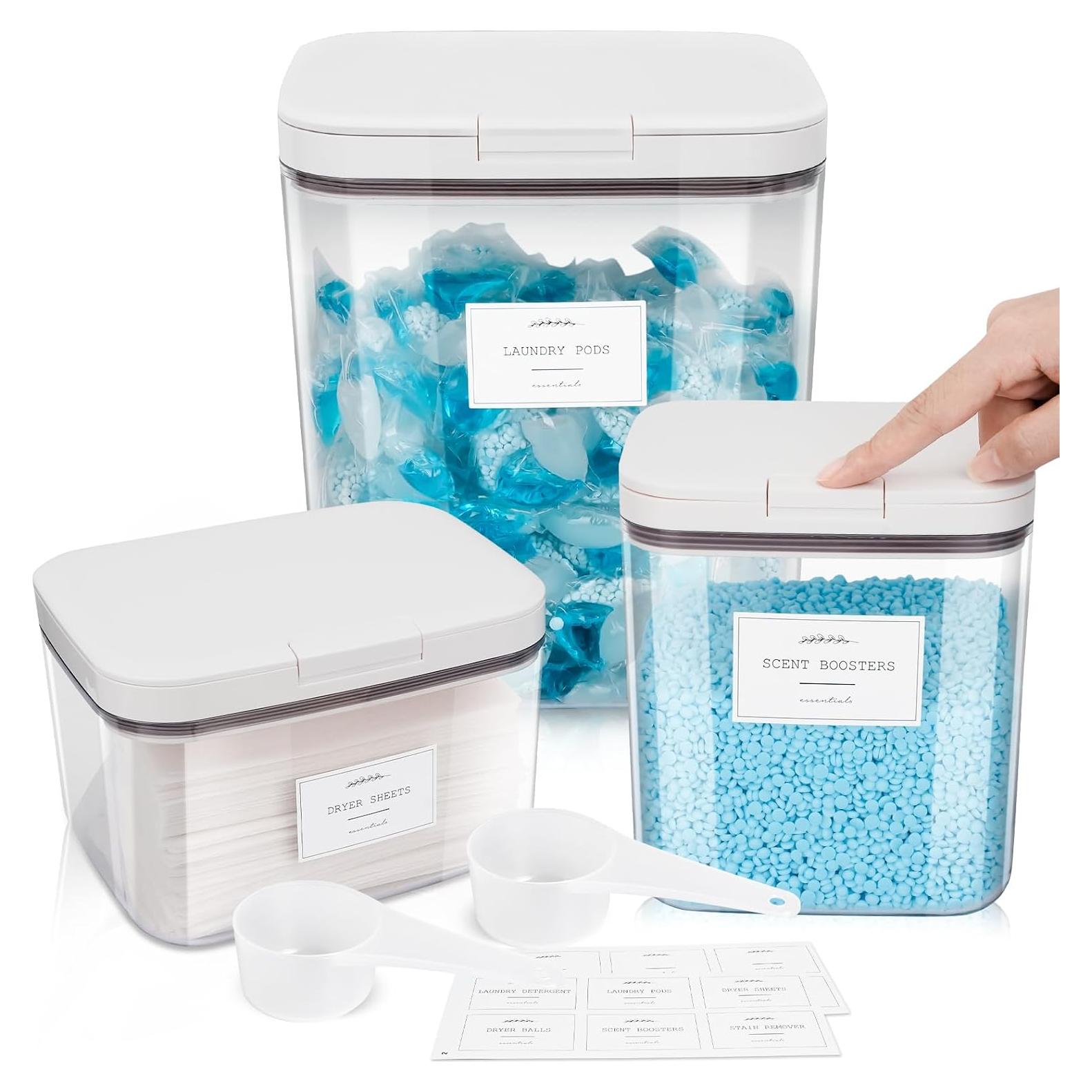 Contenedores de Lavandería Zingbee 3 Piezas Herméticos 5.5L