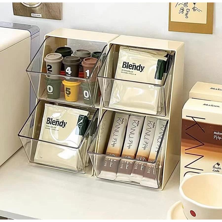 Organizador de Bolsas de Té Acrílico BILLION GOLD 2 Cajones Blanco