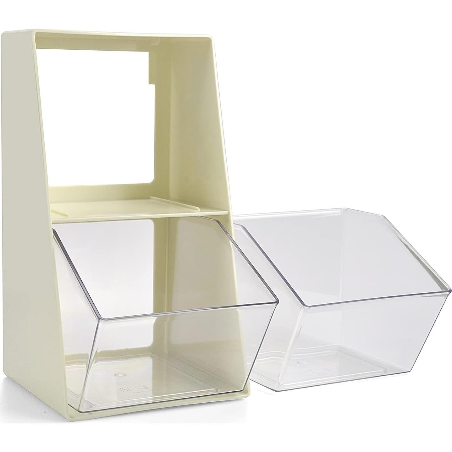 Organizador de Bolsas de Té Acrílico BILLION GOLD 2 Cajones Blanco