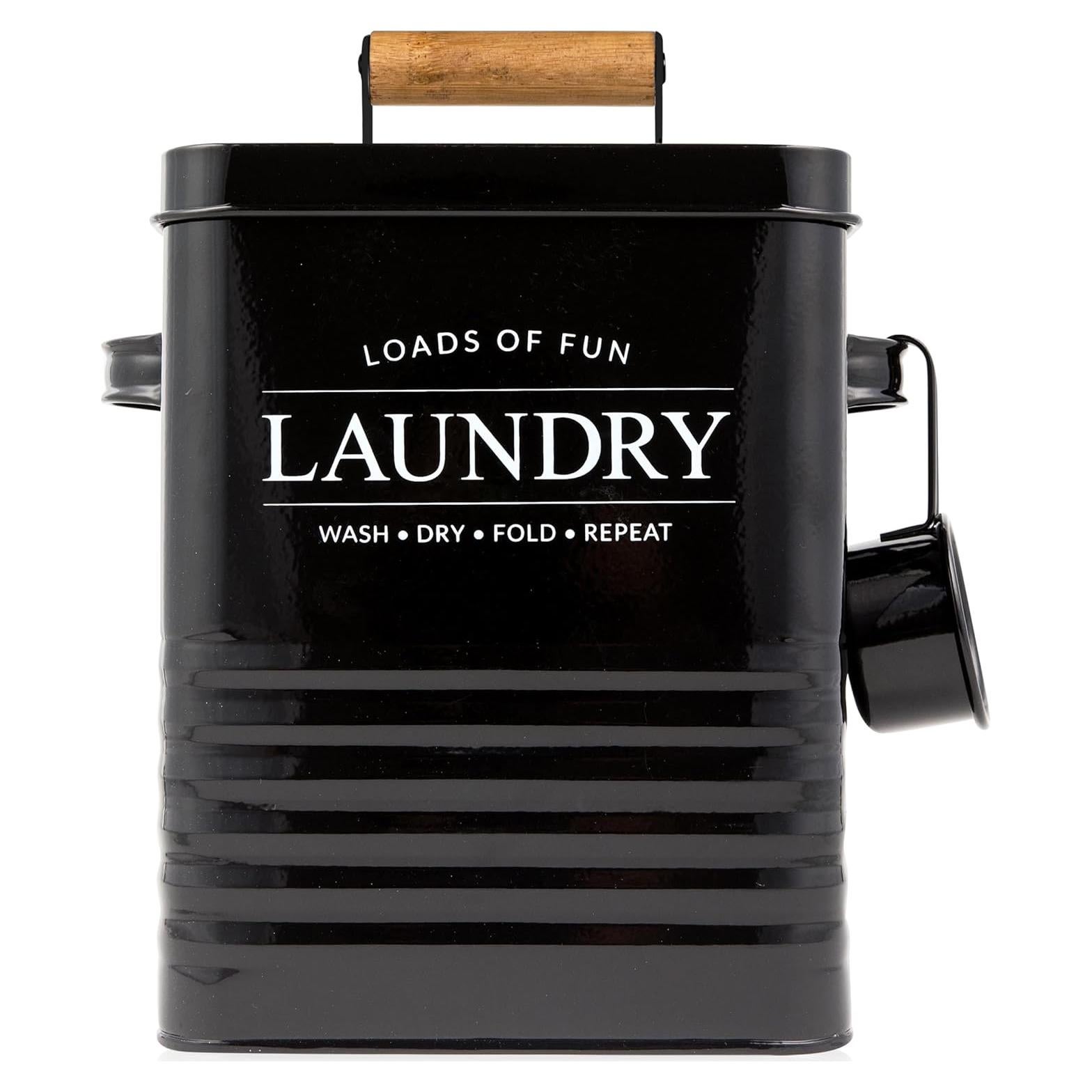 Contenedor de Polvo de Lavandería Calindiana Negro 2.72 kg