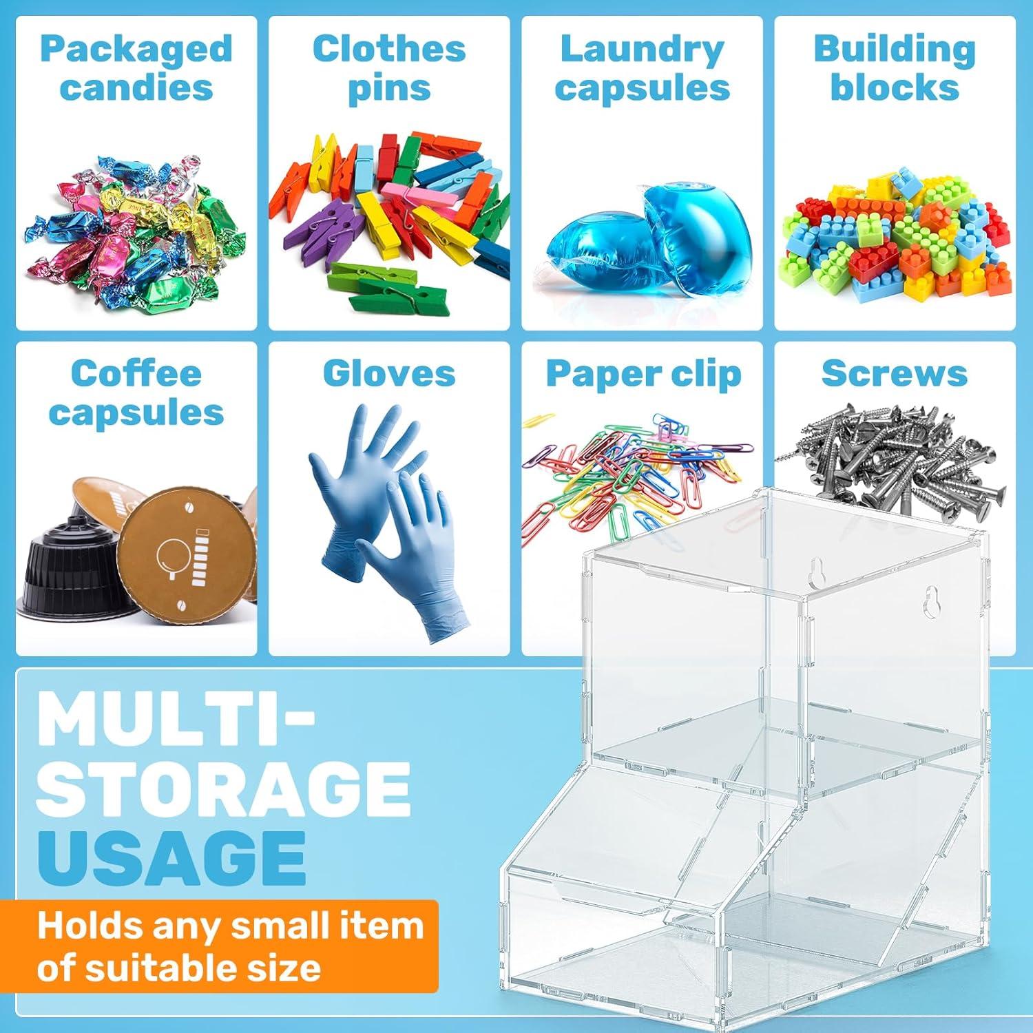 Organizador de cápsulas de lavandería Bikkii 6.8 kg acrílico