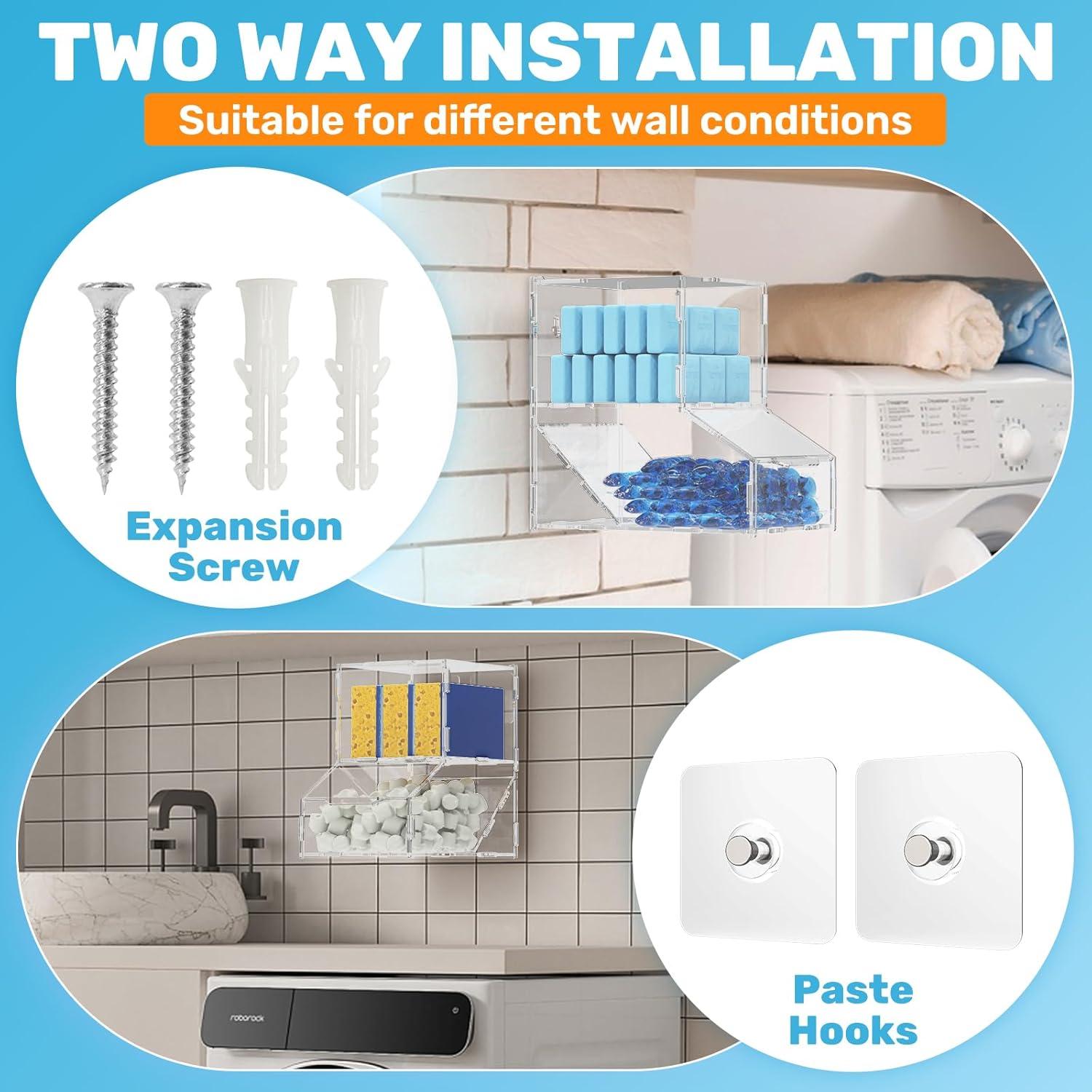 Organizador de cápsulas de lavandería Bikkii 6.8 kg acrílico