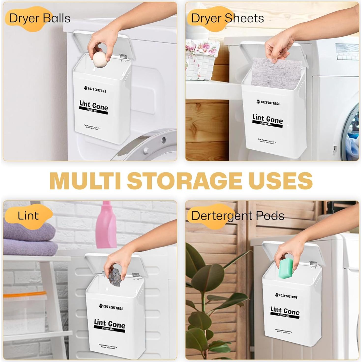 Contenedor Magnético de Pelusa COZYCOTTAGE 10L Blanco