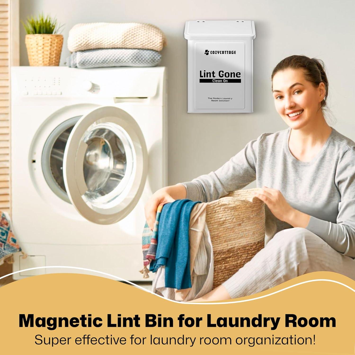 Contenedor Magnético de Pelusa COZYCOTTAGE 10L Blanco