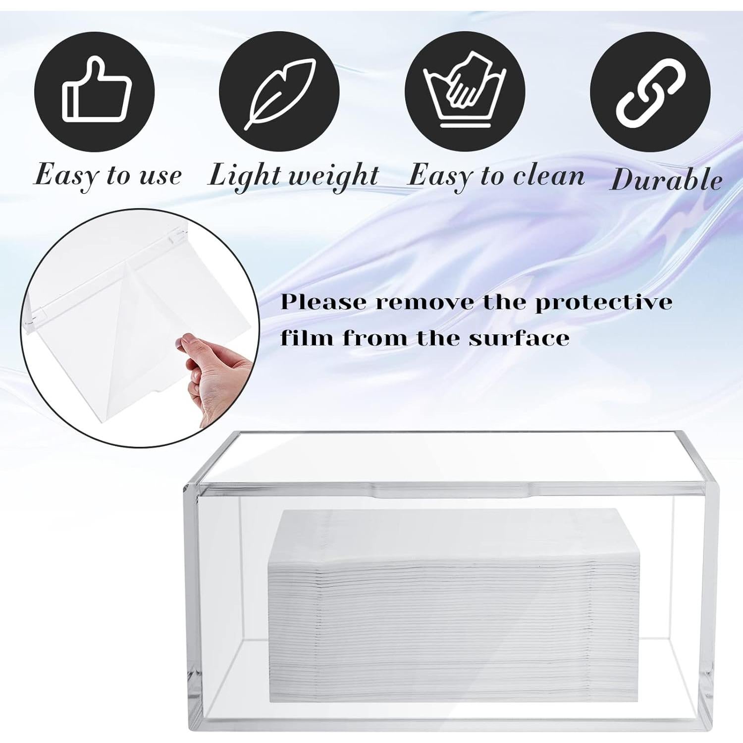 Contenedor de Almacenamiento de Acrílico Maitys 2 Pcs 18.5x12.7x8.8 cm