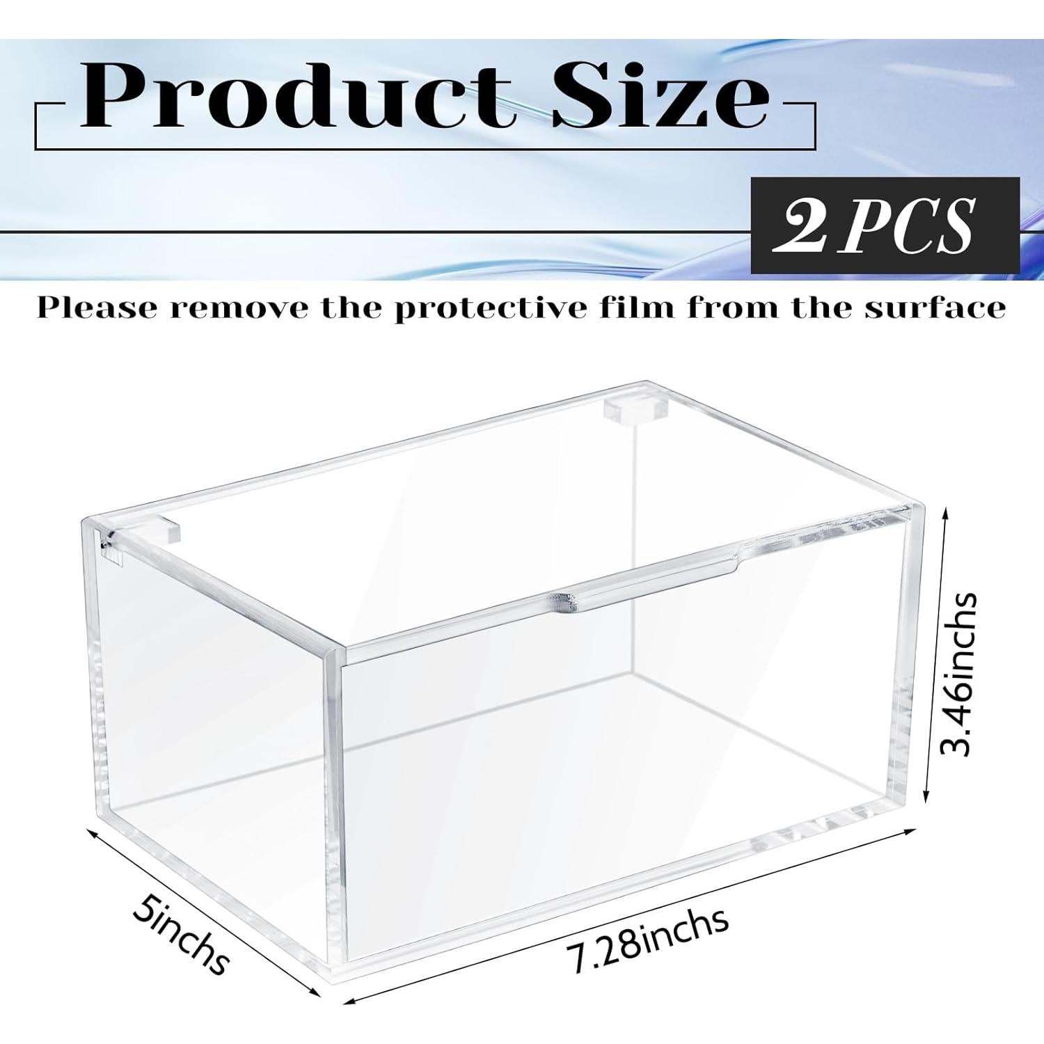 Contenedor de Almacenamiento de Acrílico Maitys 2 Pcs 18.5x12.7x8.8 cm