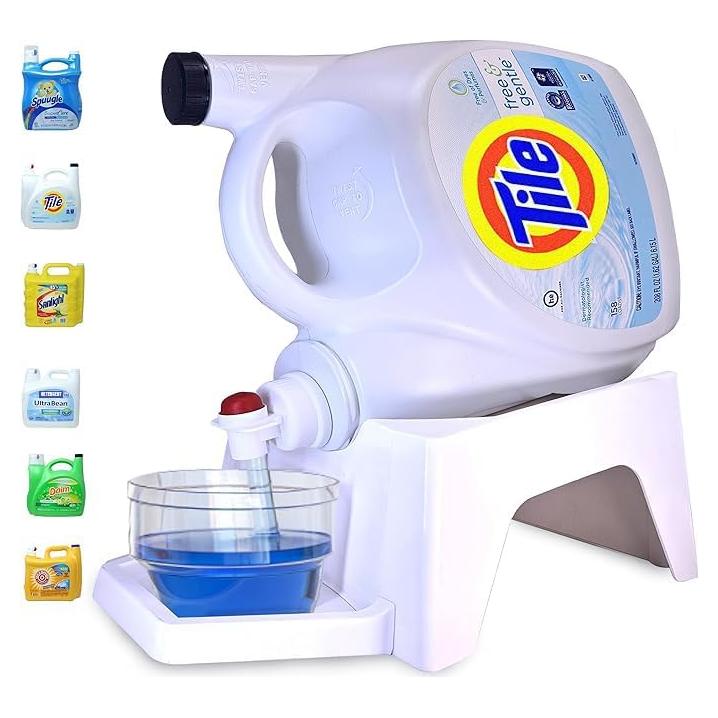 Soporte para Detergente de Lavandería TidyFriend Blanco con Bandeja