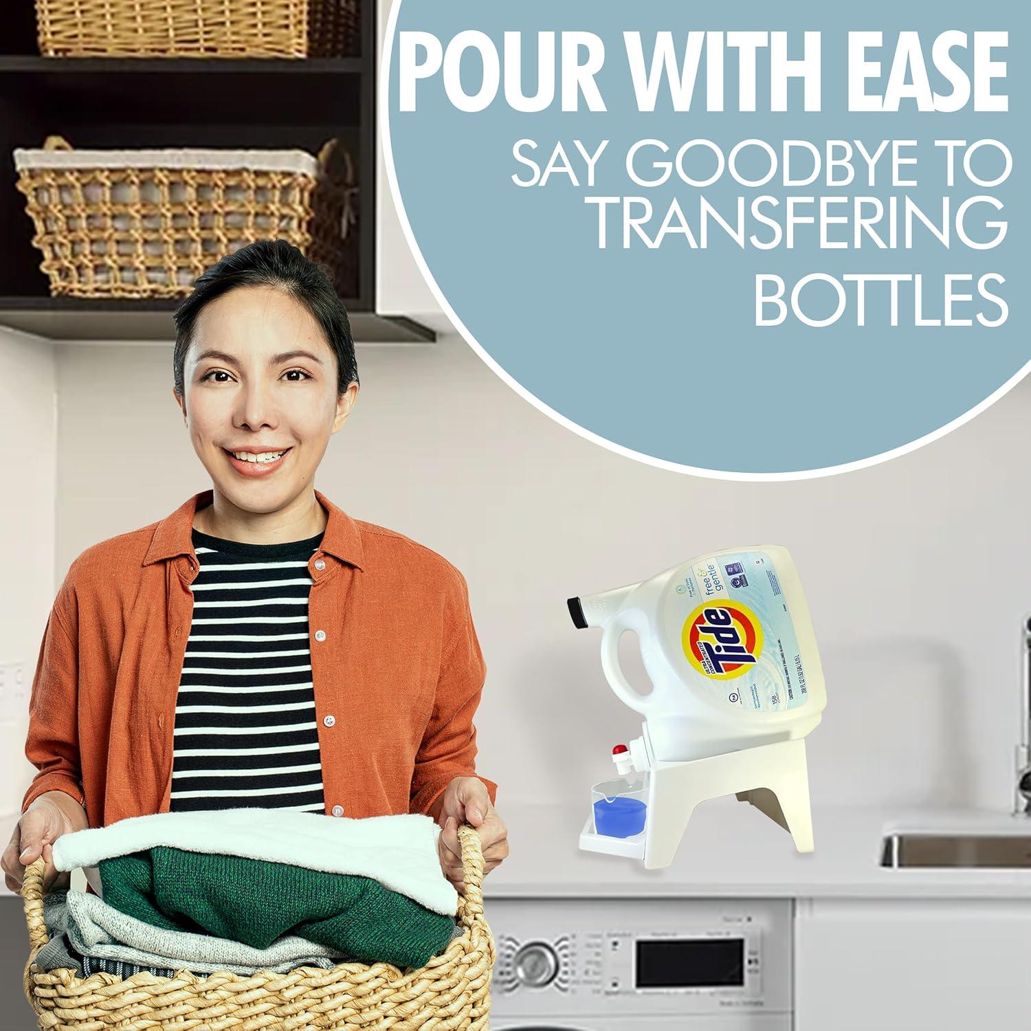 Soporte para Detergente de Lavandería TidyFriend Blanco con Bandeja