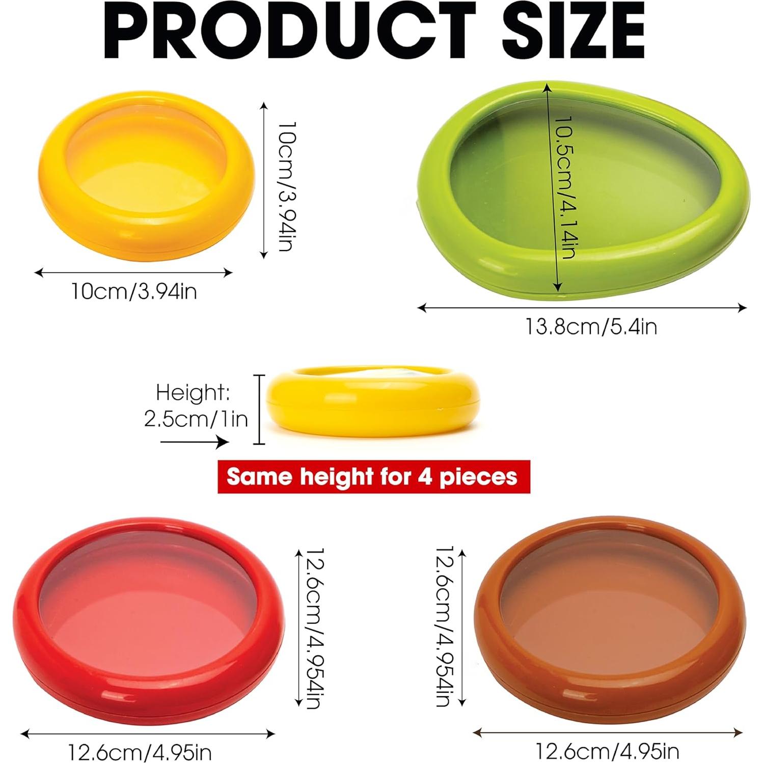Juego de 4 Contenedores de Almacenamiento BuleVina para Frutas y Verduras