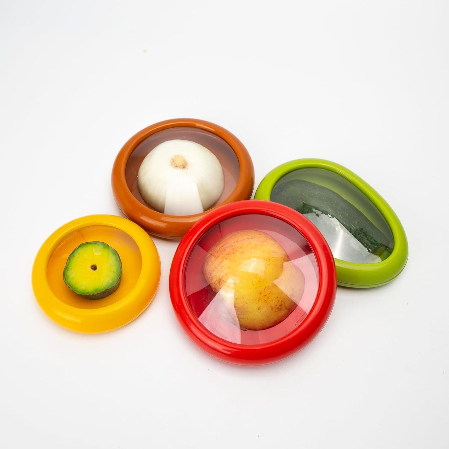 Juego de 4 Contenedores de Almacenamiento BuleVina para Frutas y Verduras