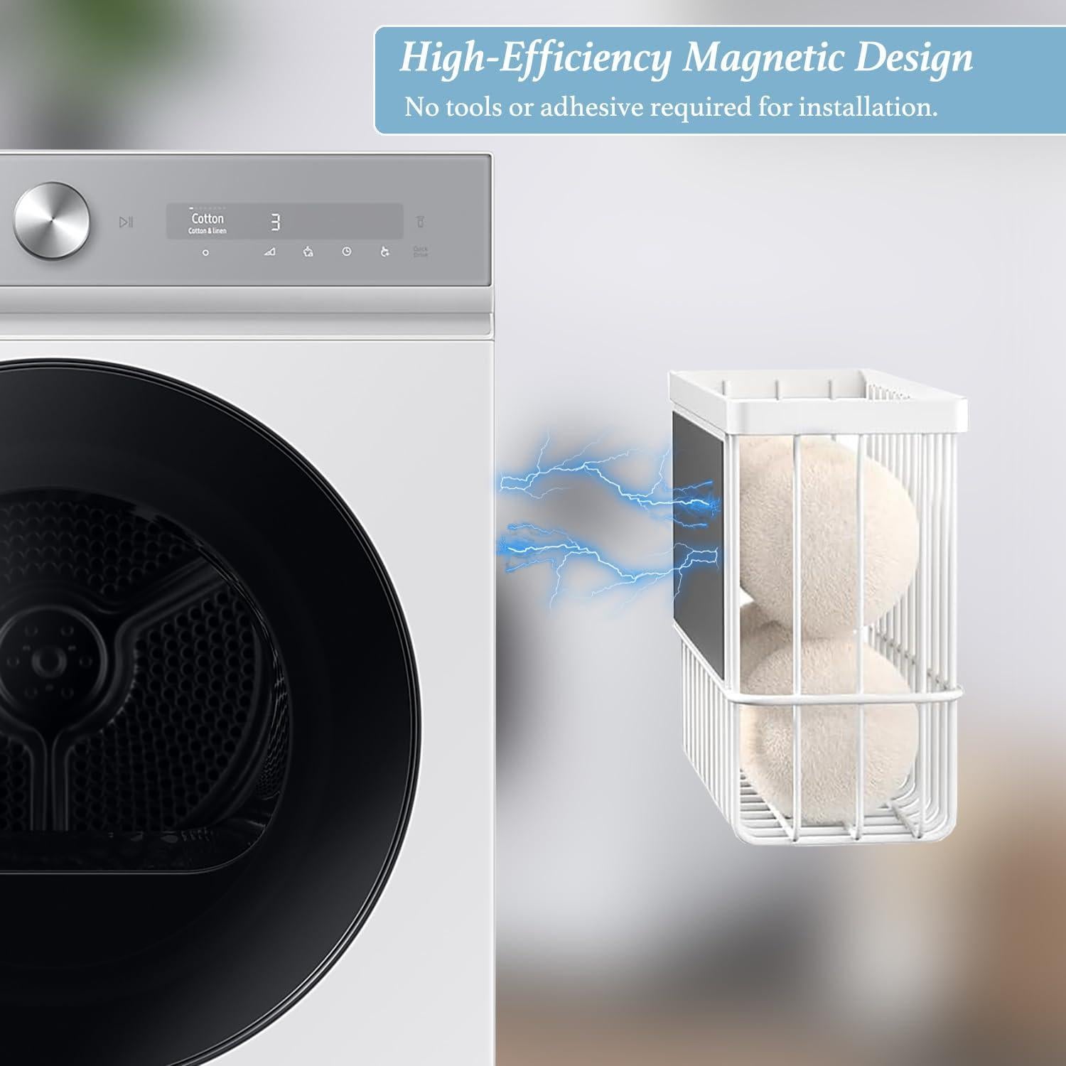 Soporte Magnético para Pelotas de Secadora Aoipend - Blanco