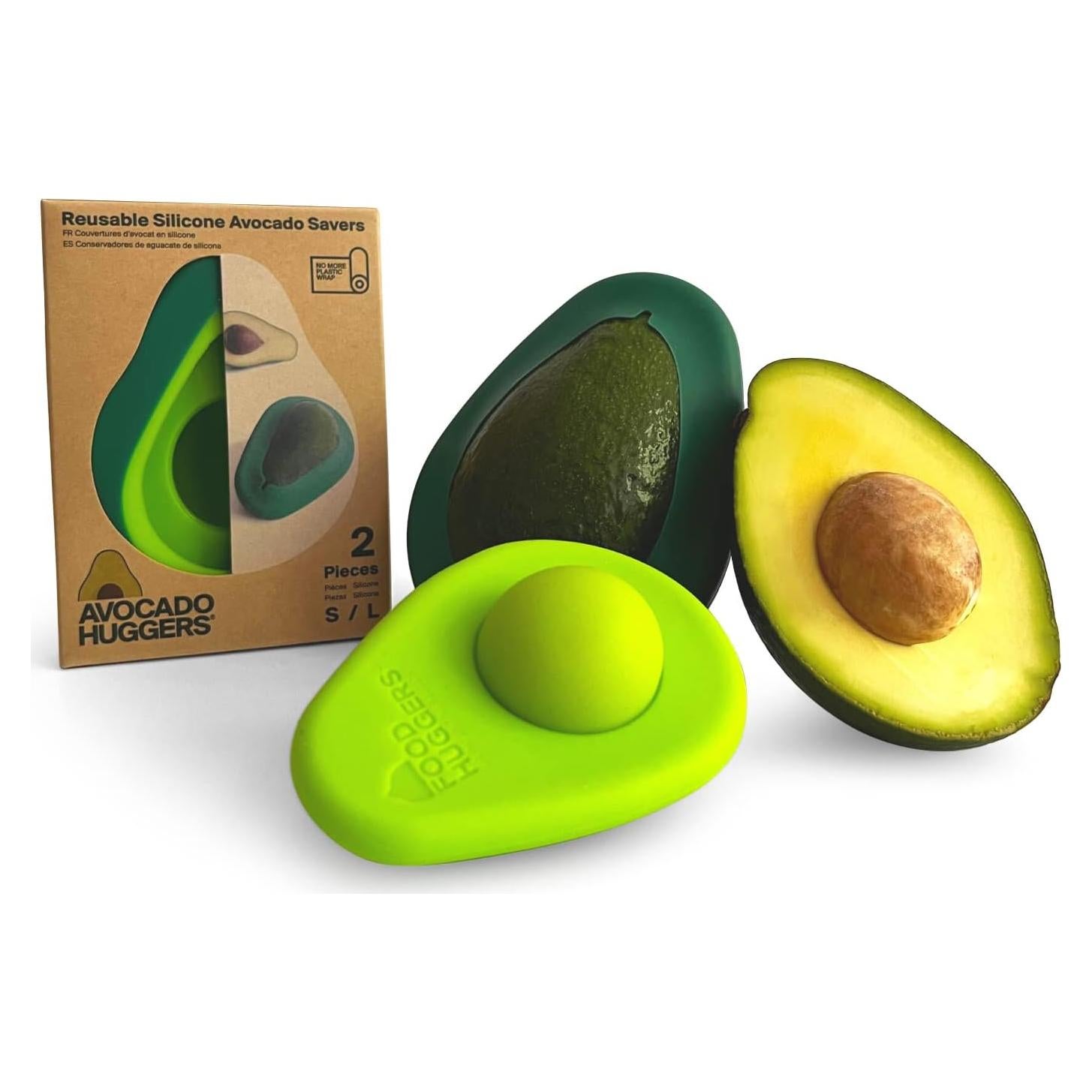 Food Huggers Abrazadores de Aguacate 2 Piezas Silicona Reutilizable