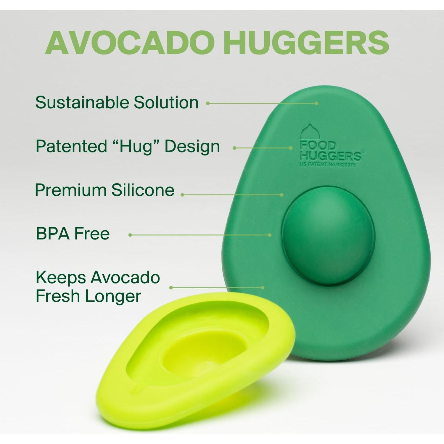 Food Huggers Abrazadores de Aguacate 2 Piezas Silicona Reutilizable