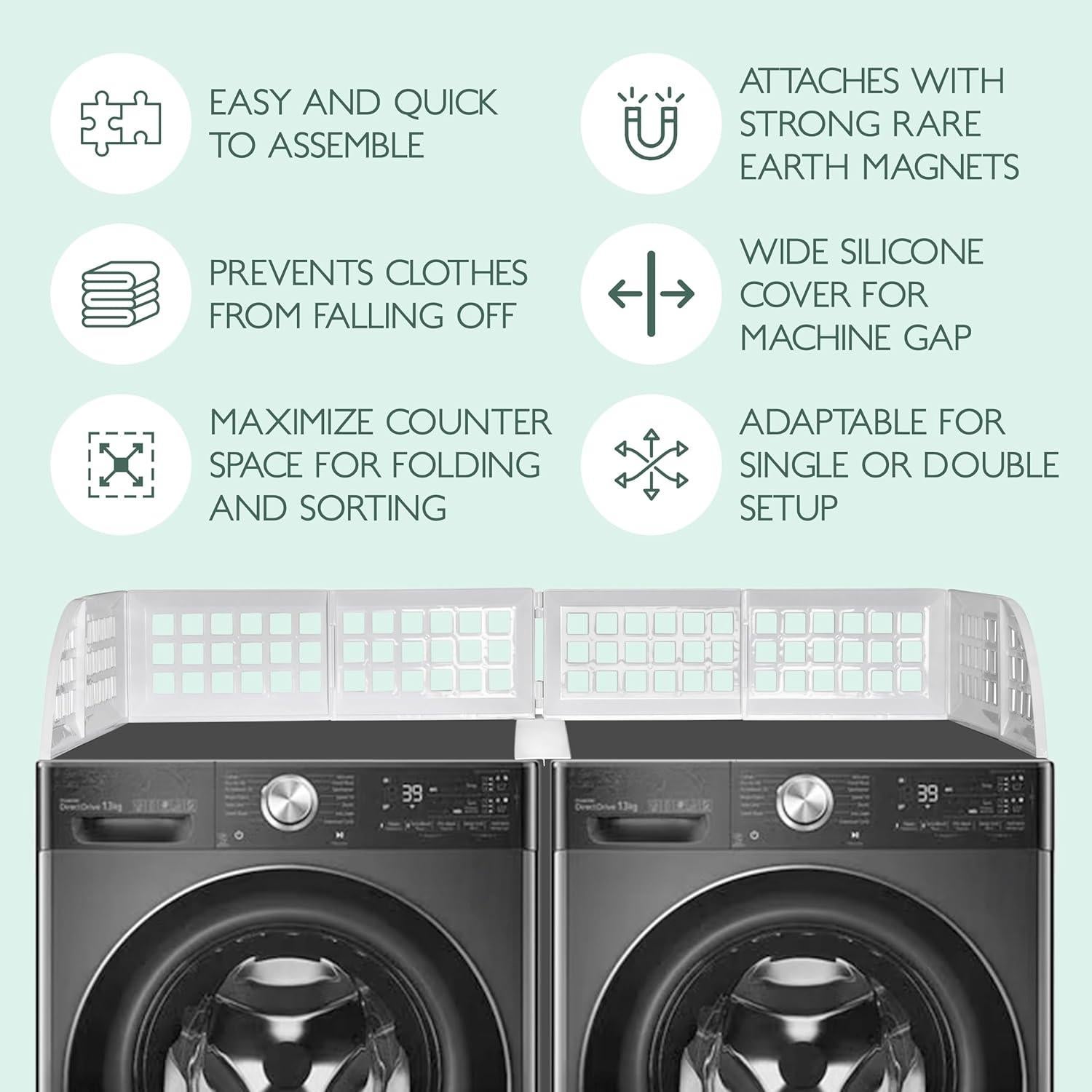 Guardia de Lavandería Eltow Blanca con Cubierta de Silicona