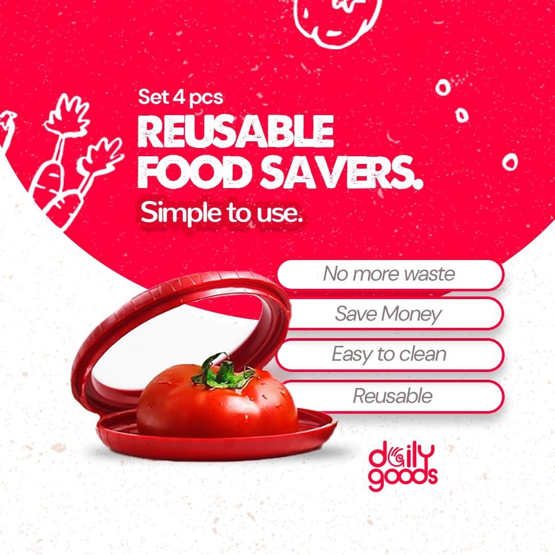 Conservador de Aguacate y Cebolla Daily Goods - Set 4 Silicona