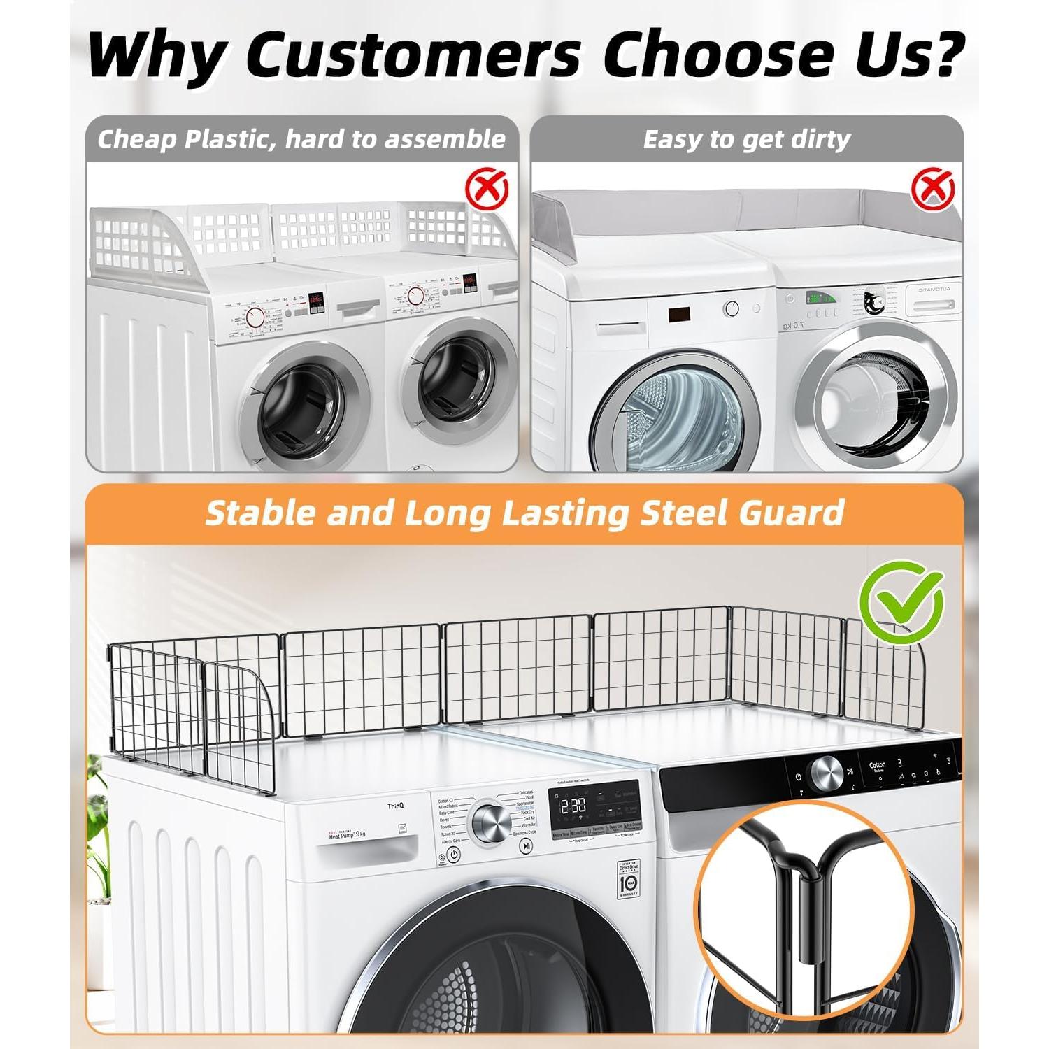 Guardia de Lavandería Magnética PrimZooty 125.73 cm con Silicona