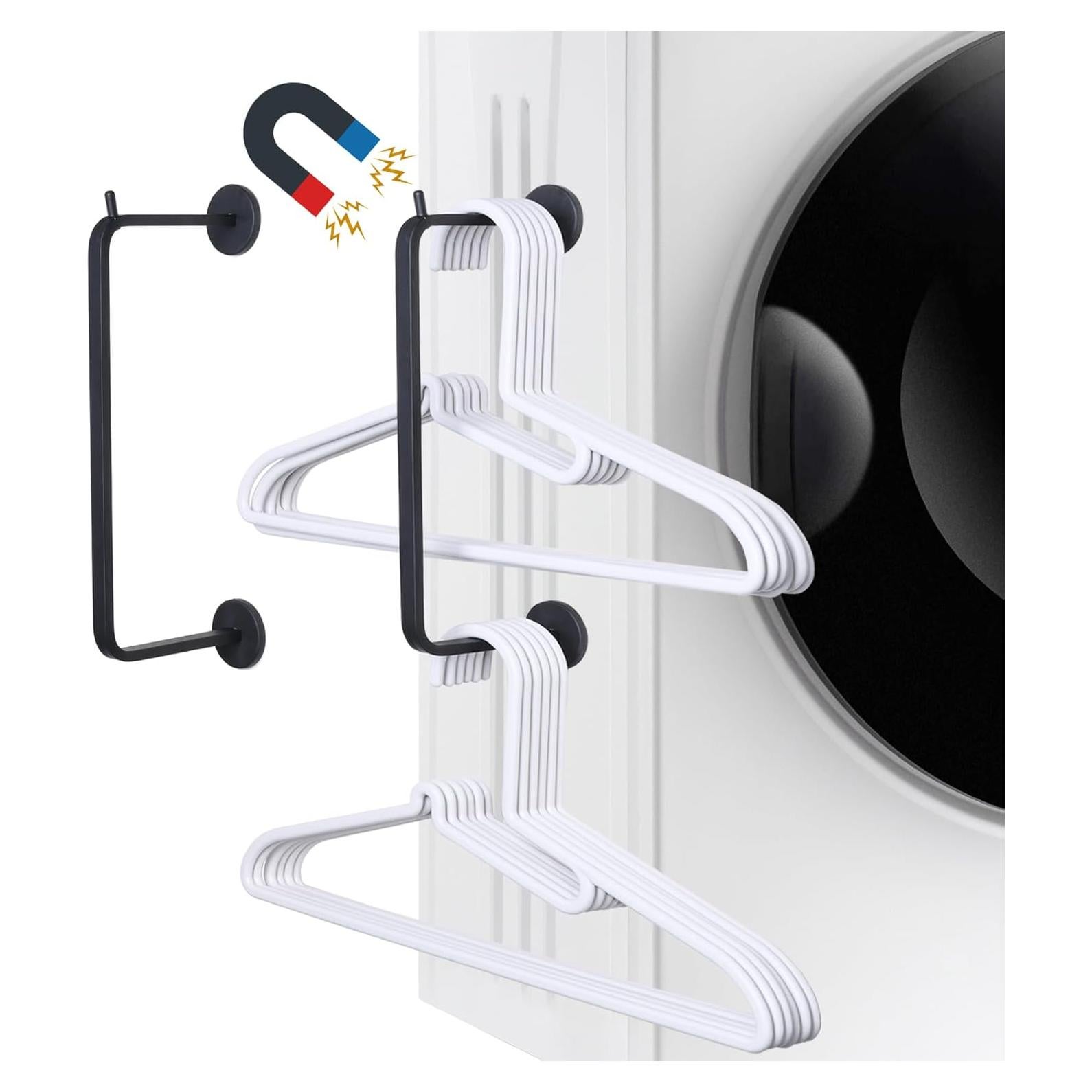 Soporte Magnético para Perchas LEVOSHUA - Organizador Negro, 2 Pzas