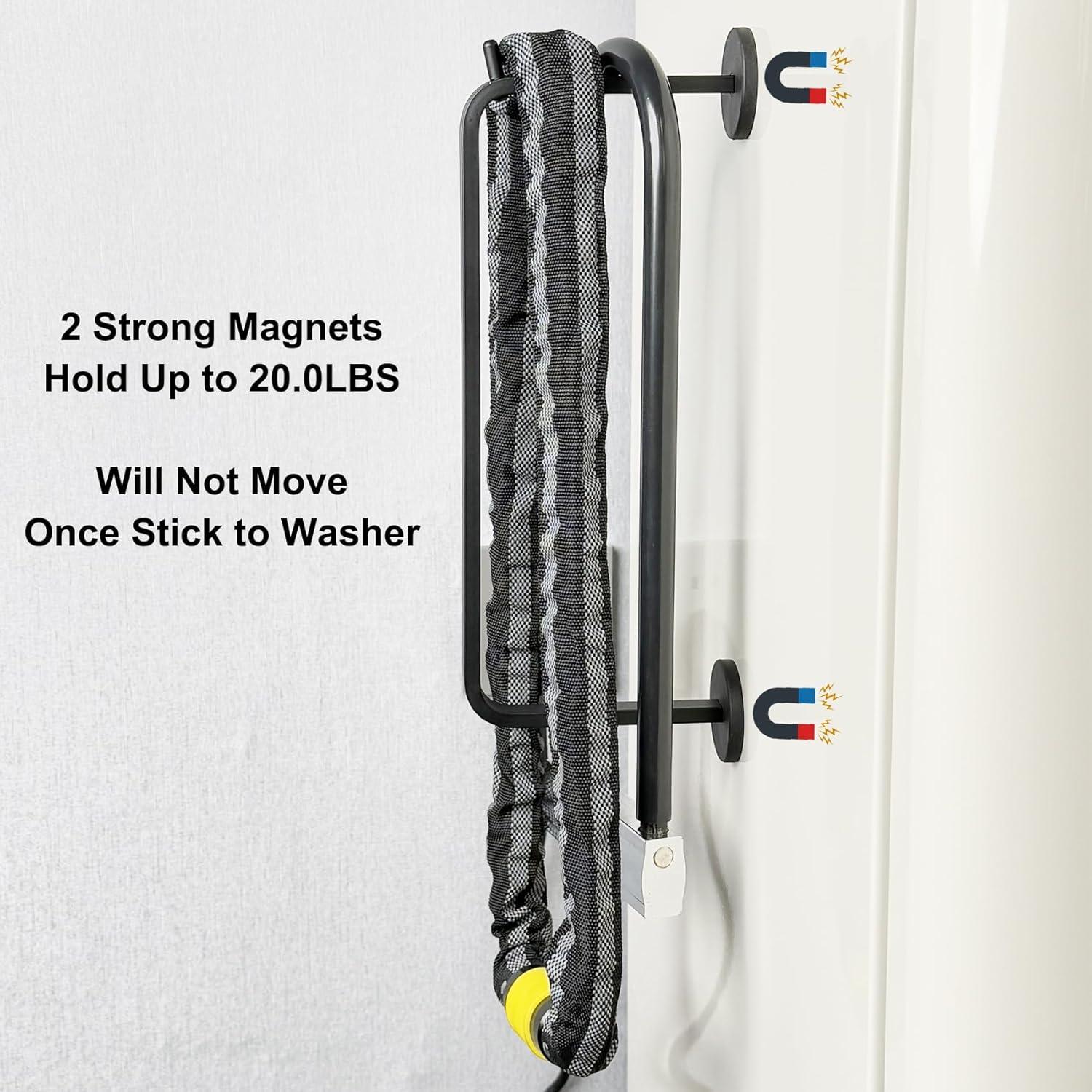 Soporte Magnético para Perchas LEVOSHUA - Organizador Negro, 2 Pzas