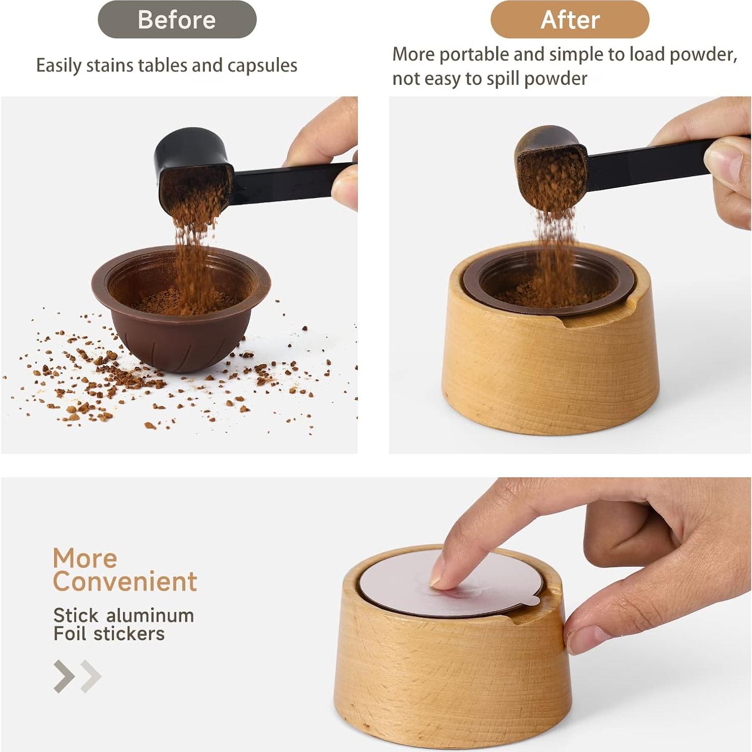 Kit de Sellos de Aluminio ELIUNG 120 Pcs para Cápsulas Reutilizables