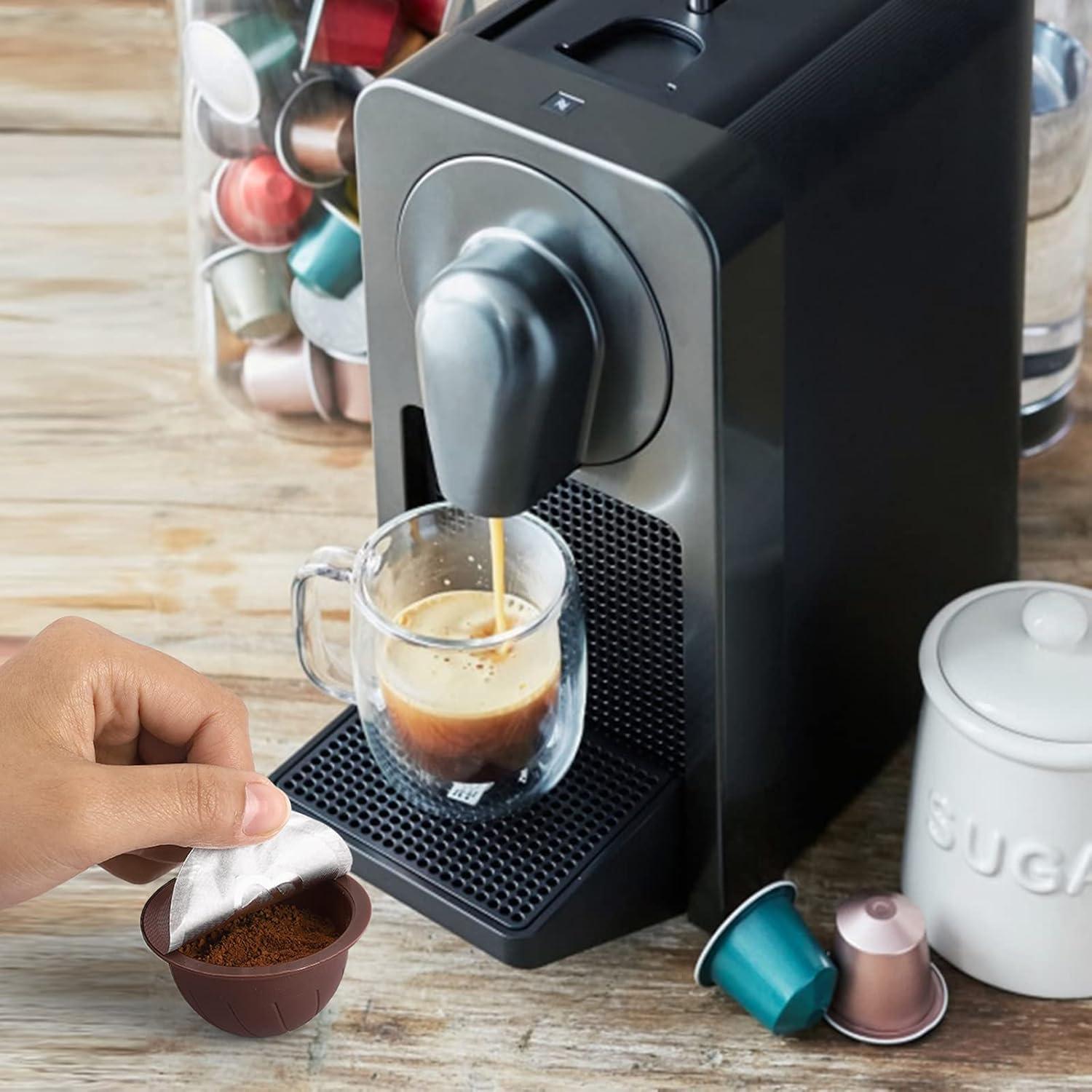 Kit de Sellos de Aluminio ELIUNG 120 Pcs para Cápsulas Reutilizables