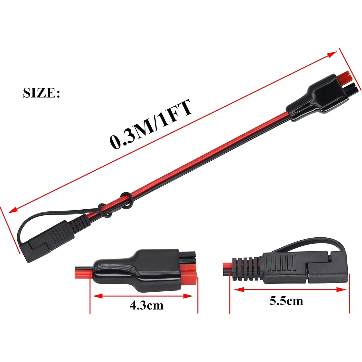 Adaptador Solar SAE a Anderson 12AWG 30 cm HCFeng