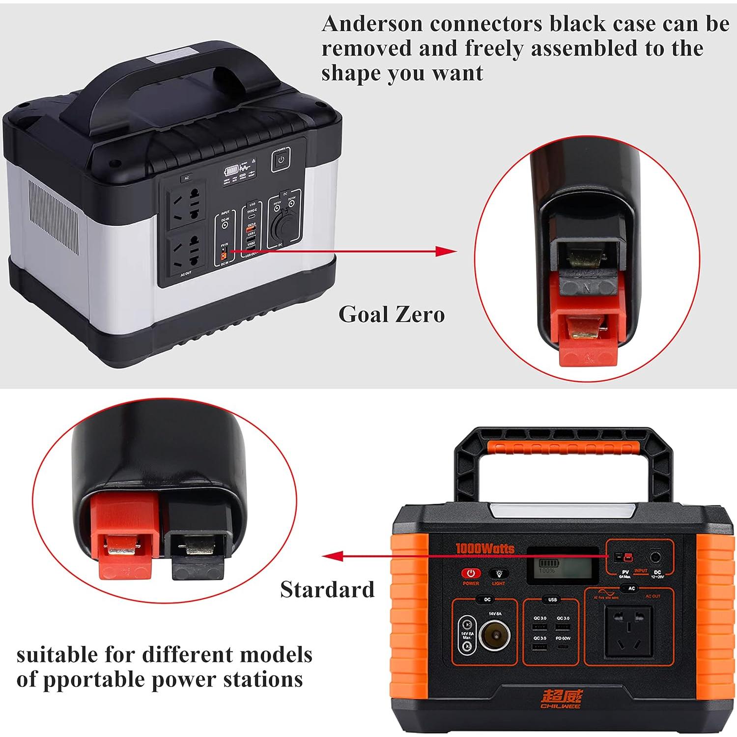 Adaptador Solar SAE a Anderson 12AWG 30 cm HCFeng