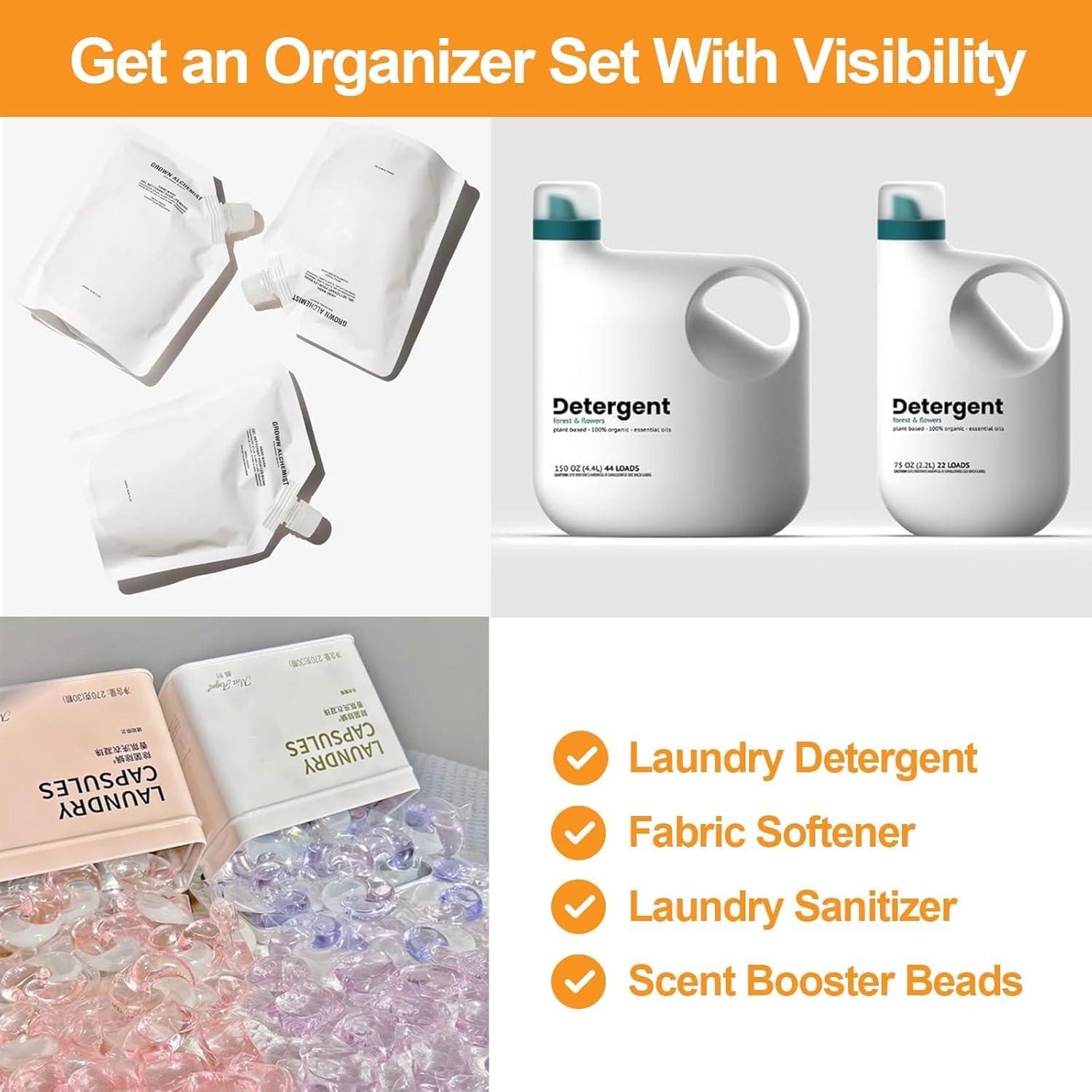 Contenedores de Lavandería FEXIA 3+2 con Dispensador y Etiquetas