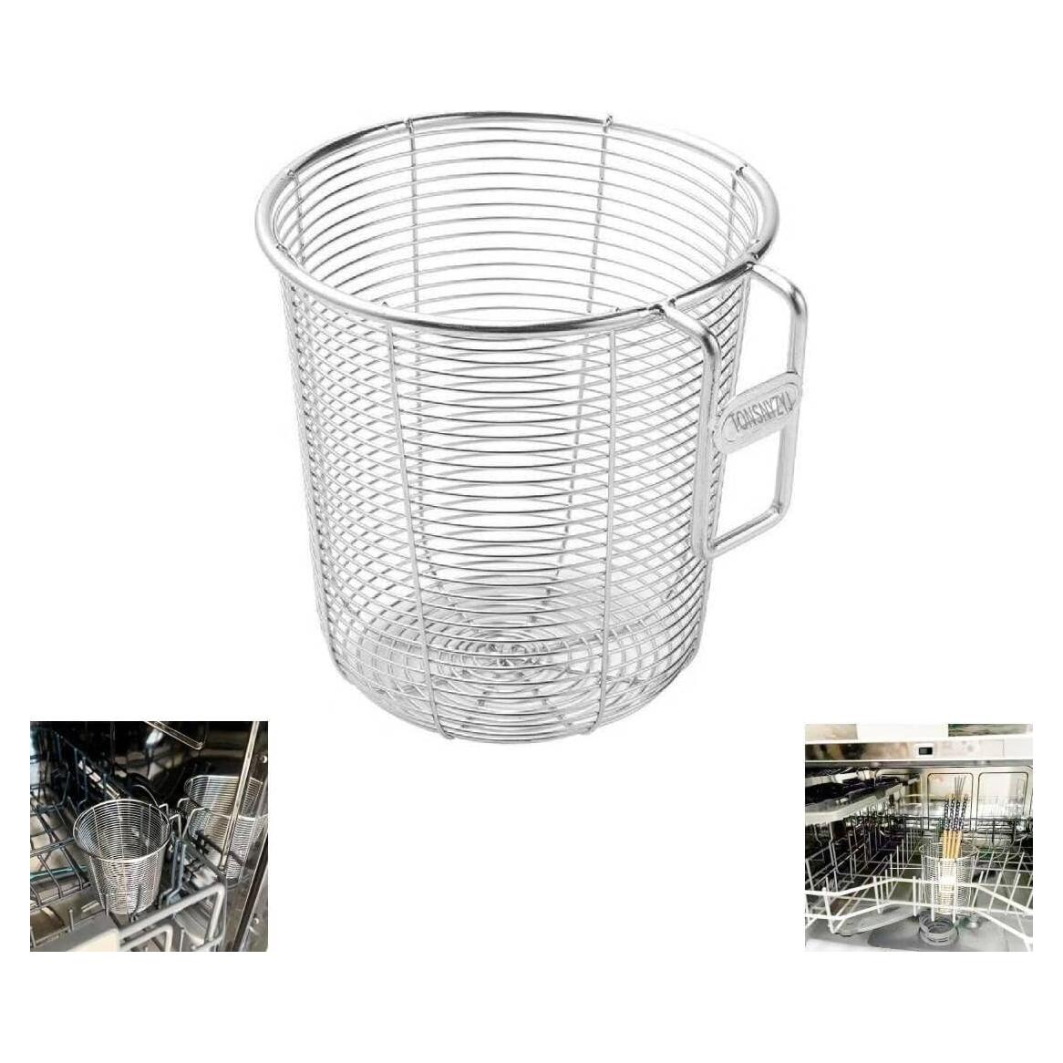 Cesta de Cubiertos para Lavavajillas TONZNYZYJ Acero Inoxidable 9.4x10.2cm