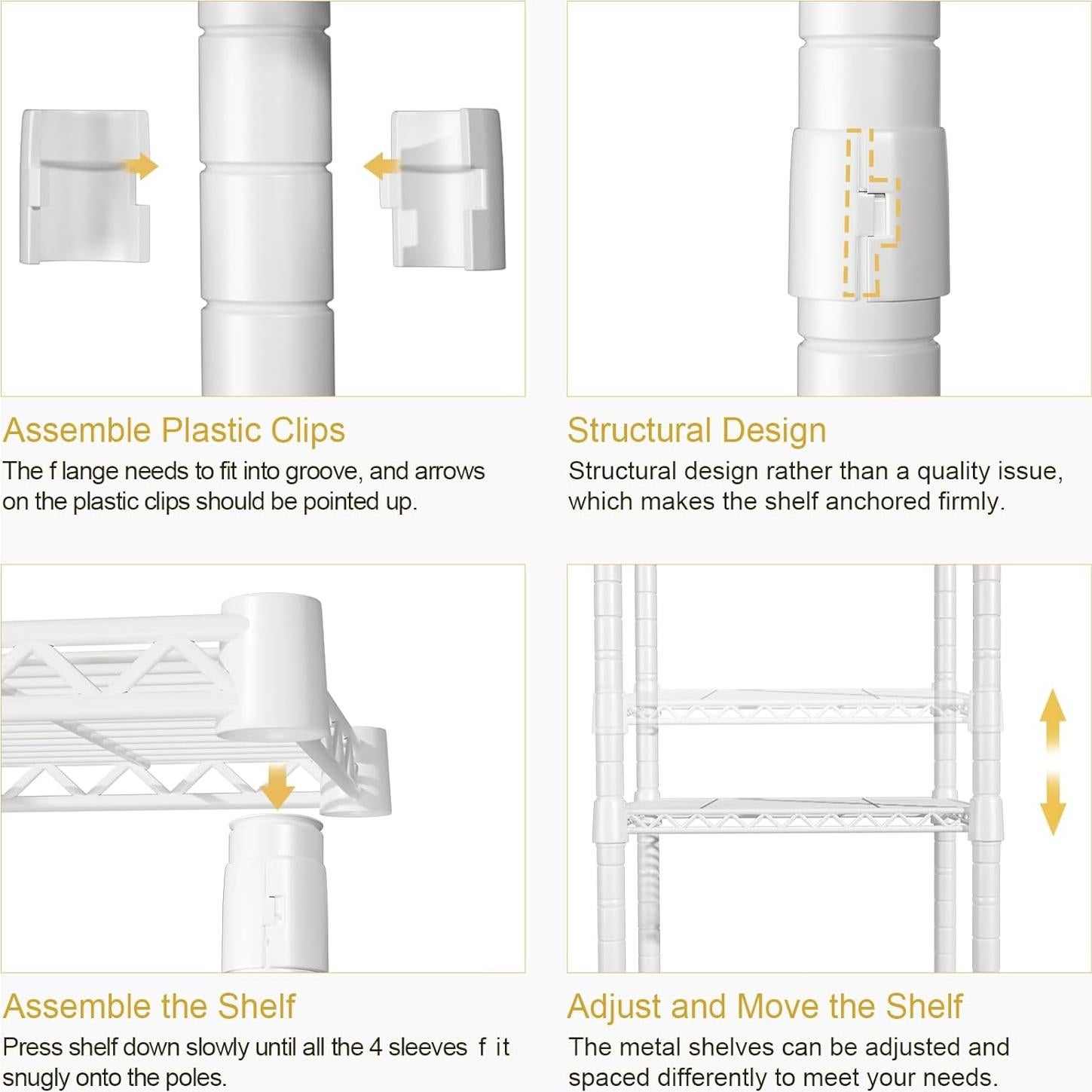 Estante de Lavandería Ulif U8 Mediano Blanco 82x44x193 cm
