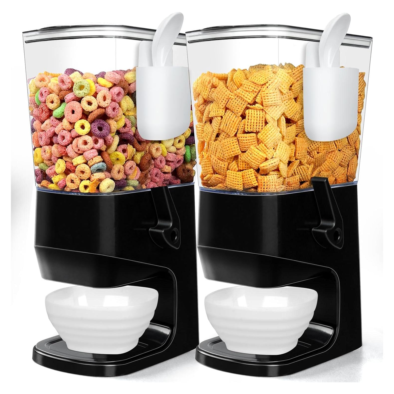 Dispensador de Cereal Hermético Mivvosakuki 3.3L Negro 2 Piezas