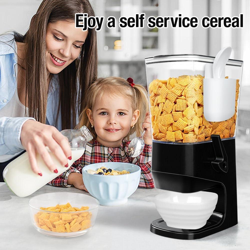 Dispensador de Cereal Hermético Mivvosakuki 3.3L Negro 2 Piezas
