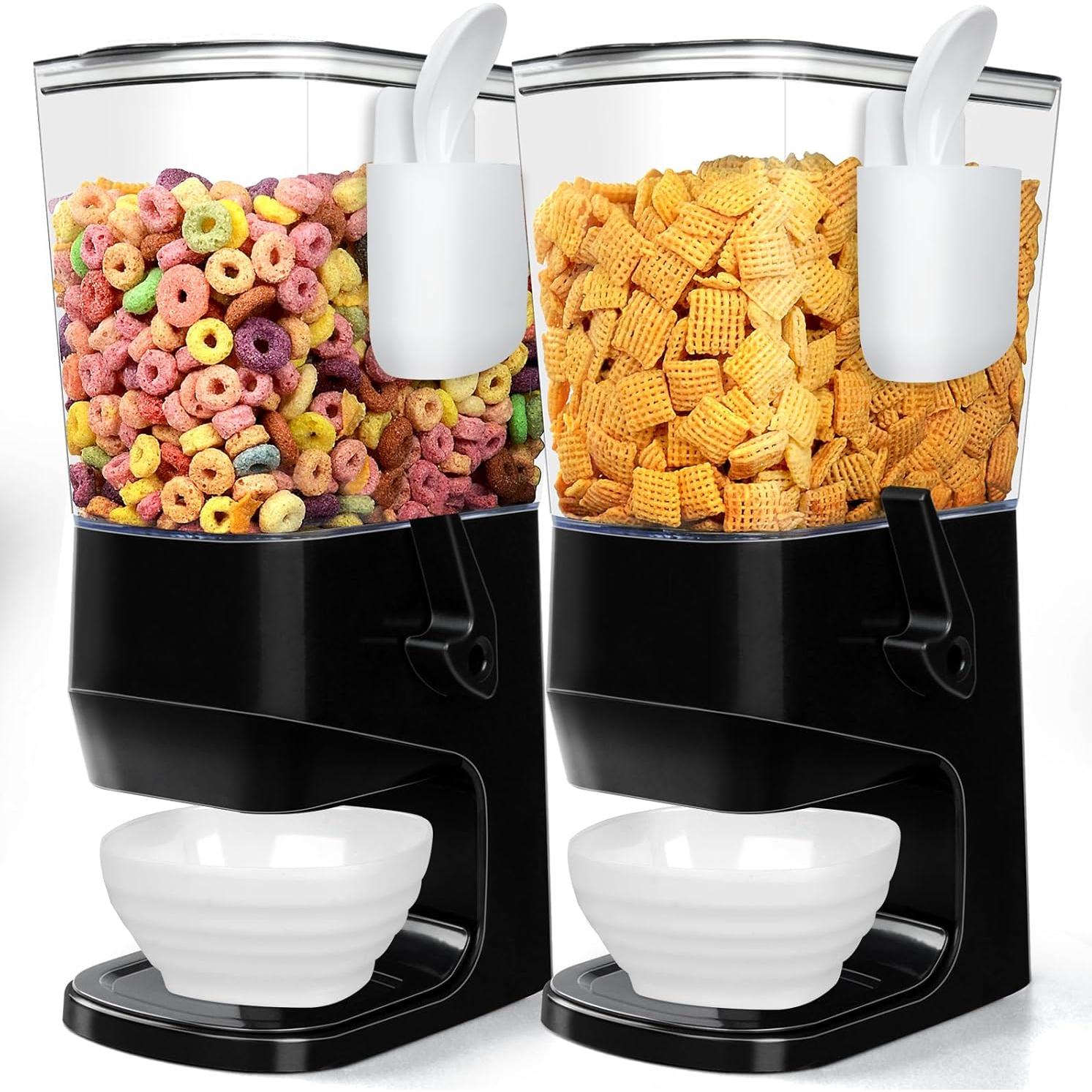 Dispensador de Cereal Hermético Mivvosakuki 3.3L Negro 2 Piezas