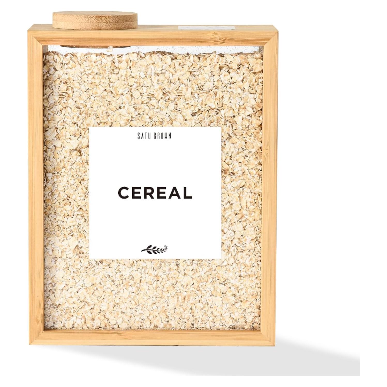 Contenedor Hermético de Cereal de Bambú SATU BROWN 3L